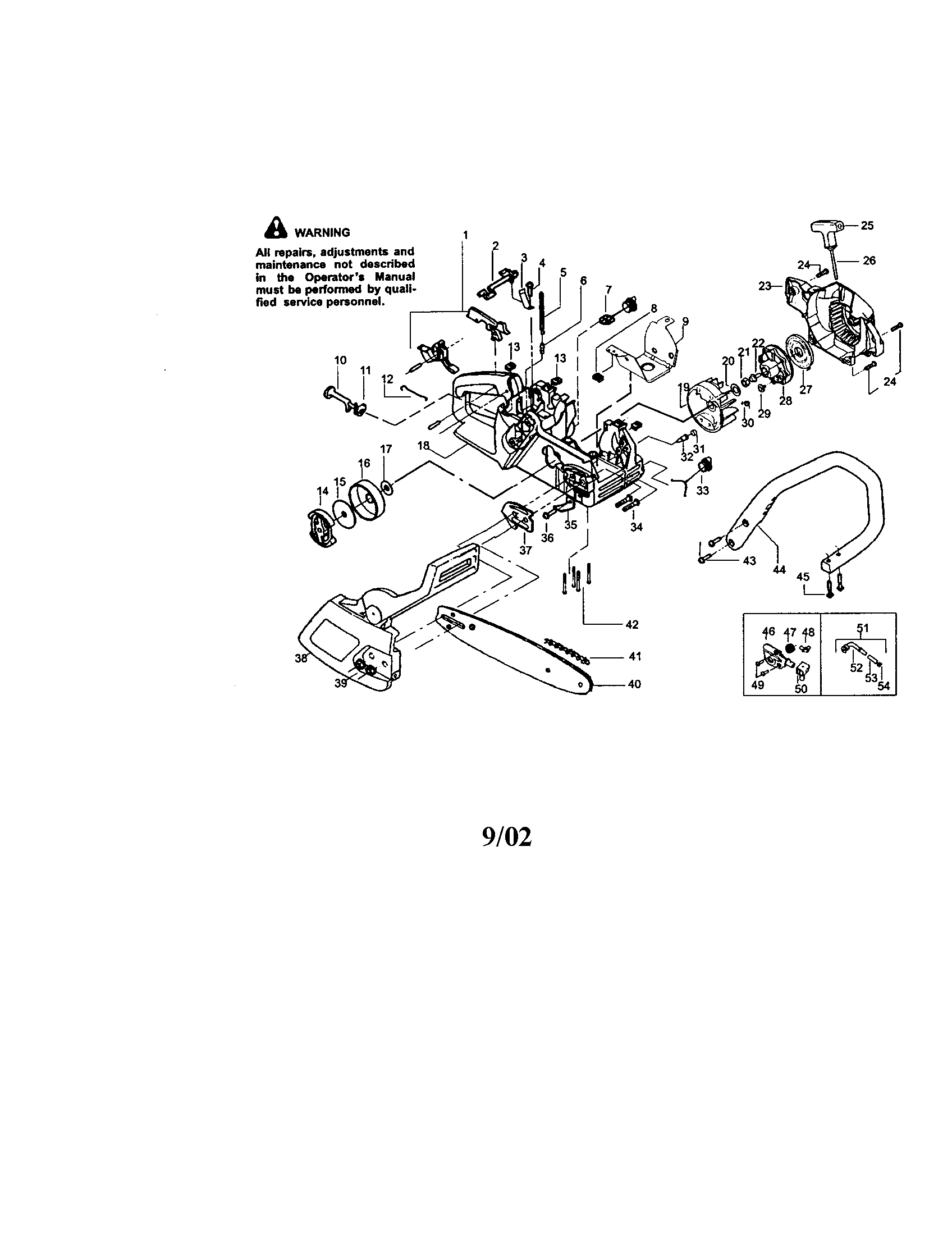 Craftsman 358350570 chassis/bar/handle diagram