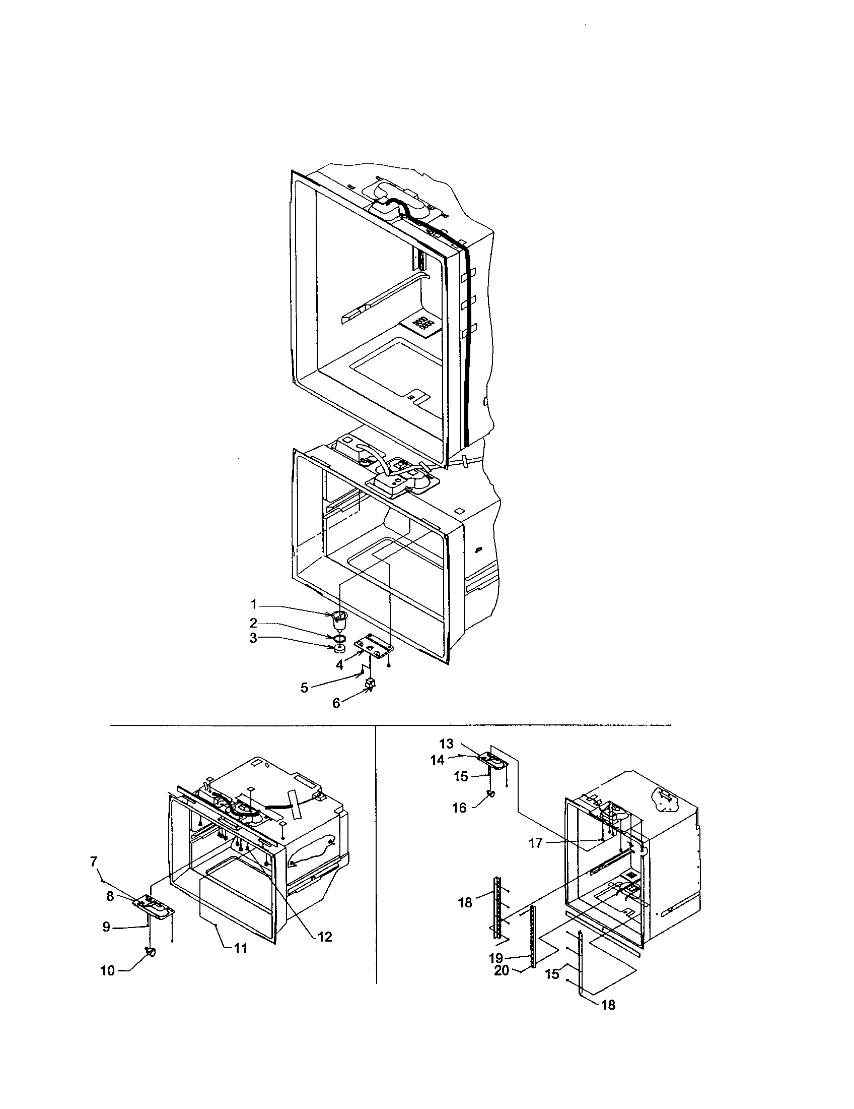 Kenmore 59671273101 light switches/drain funnel diagram