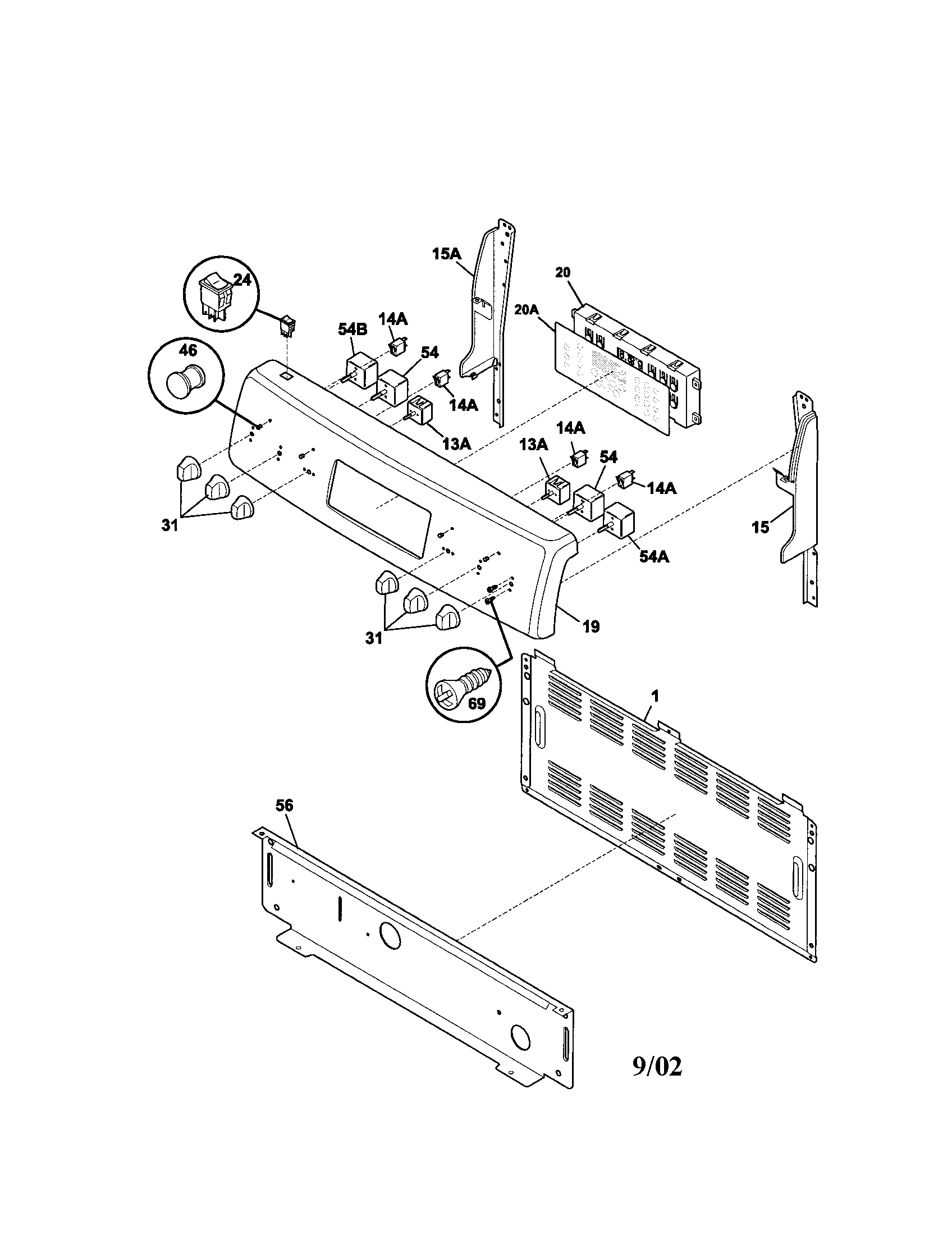 Kenmore 79095912200 backguard diagram