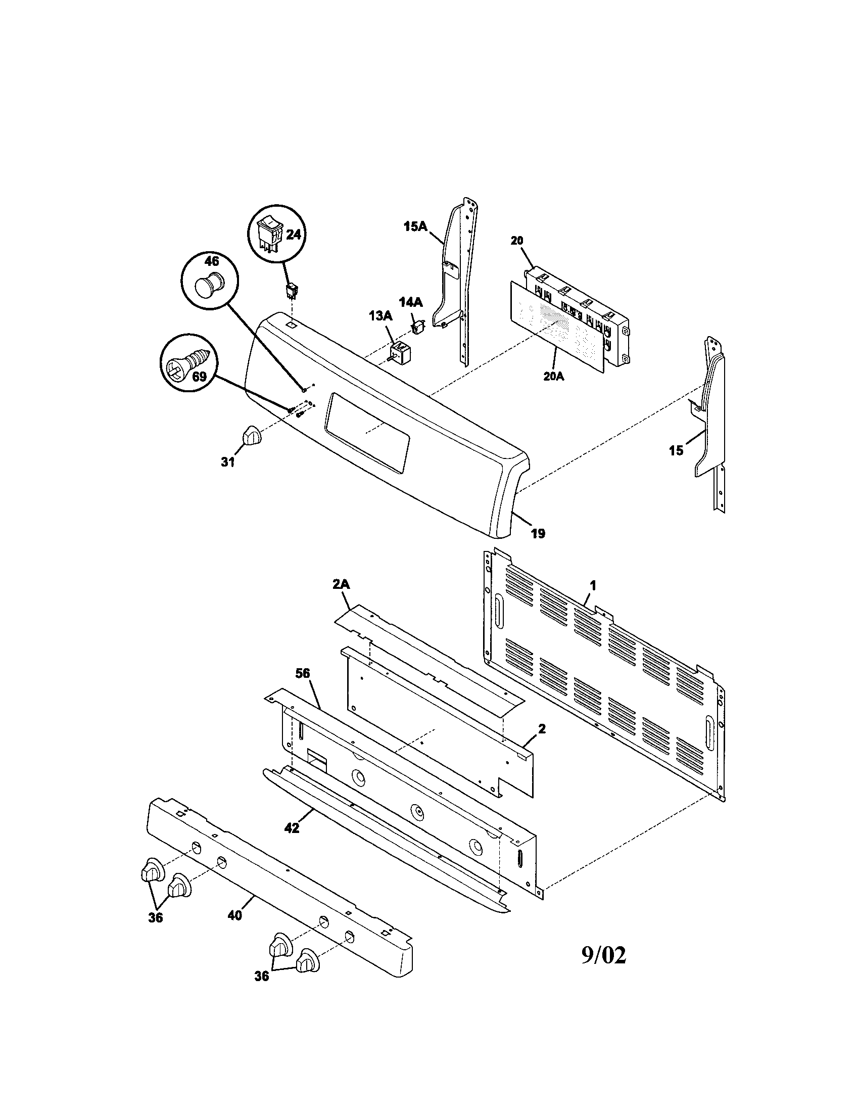 Kenmore 79075919200 backguard diagram