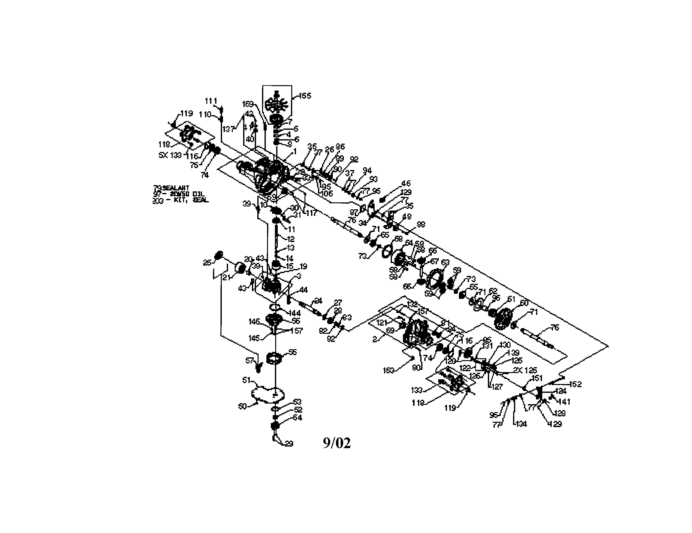 Hydro-Gear 314-3500 transaxle diagram
