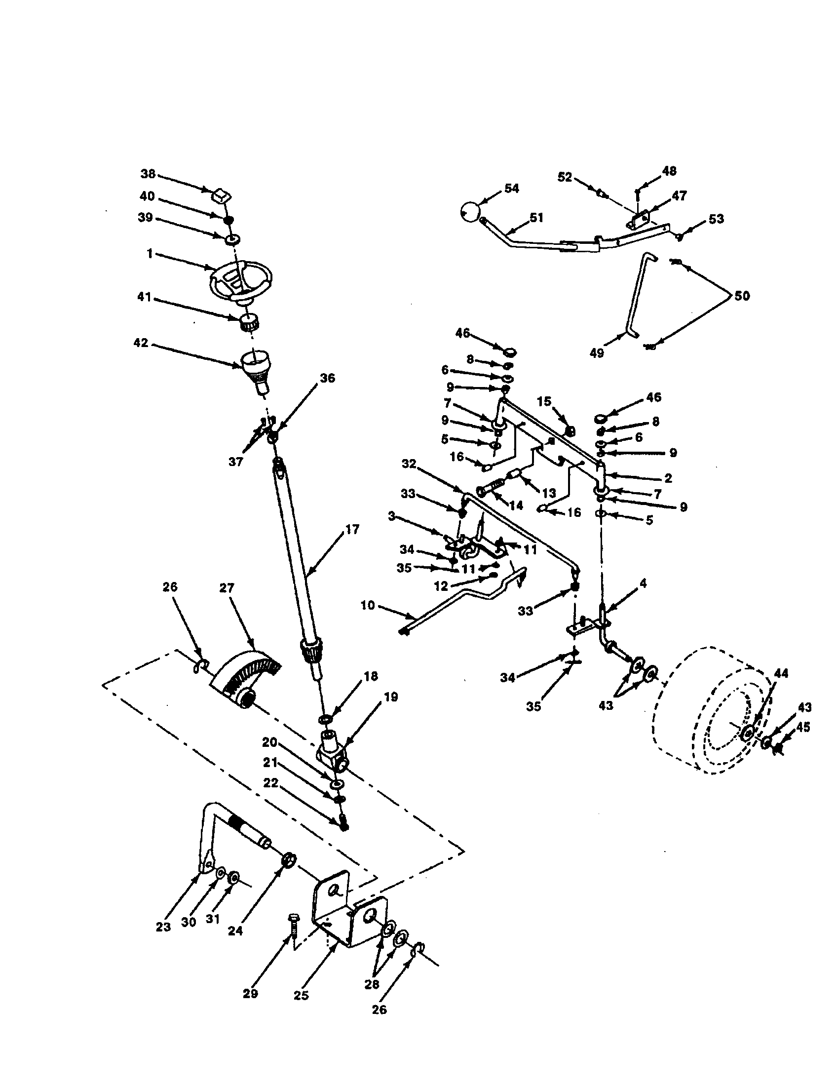 Craftsman 917255690 steering assembly diagram