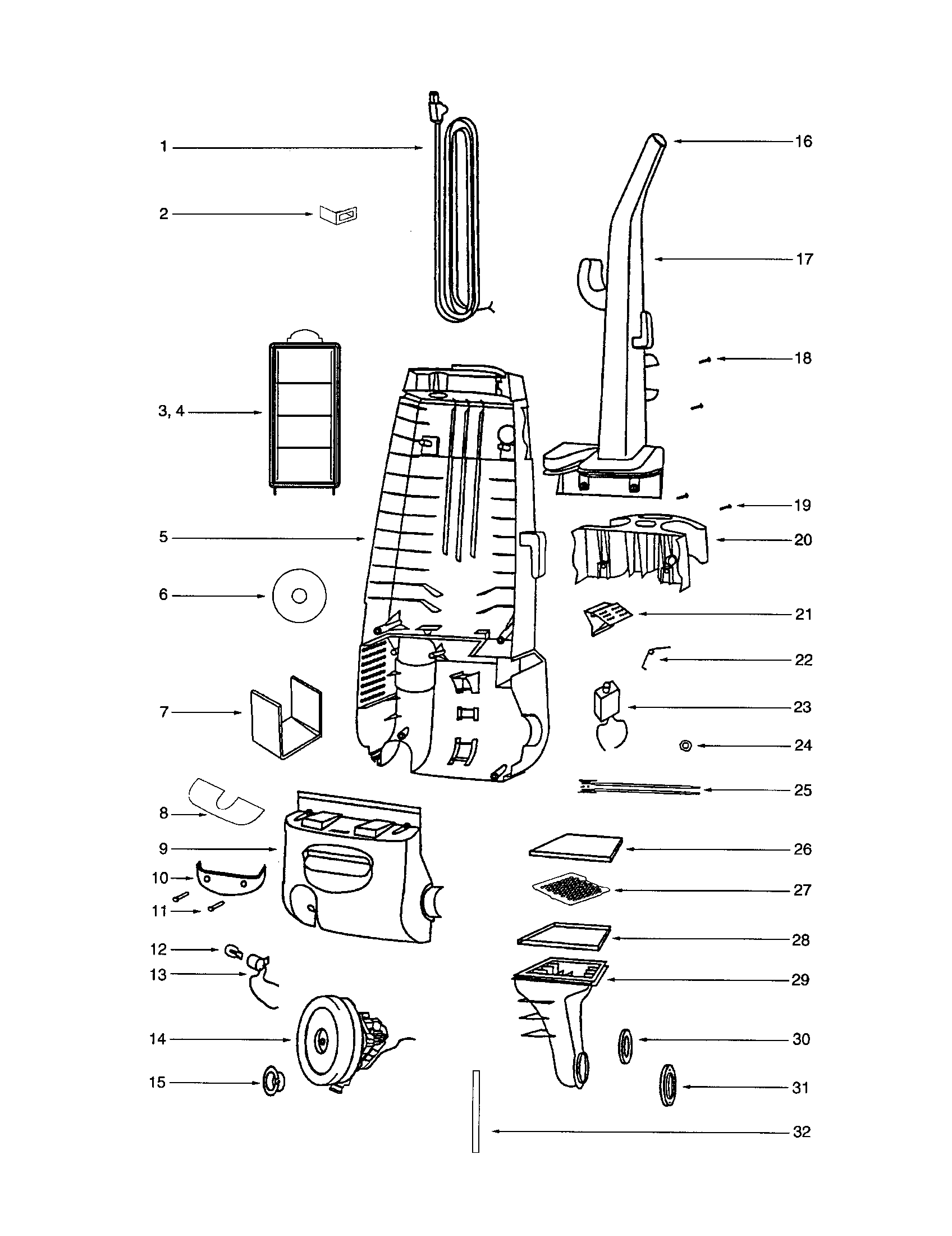 Eureka 4388BH bag cover/handle diagram