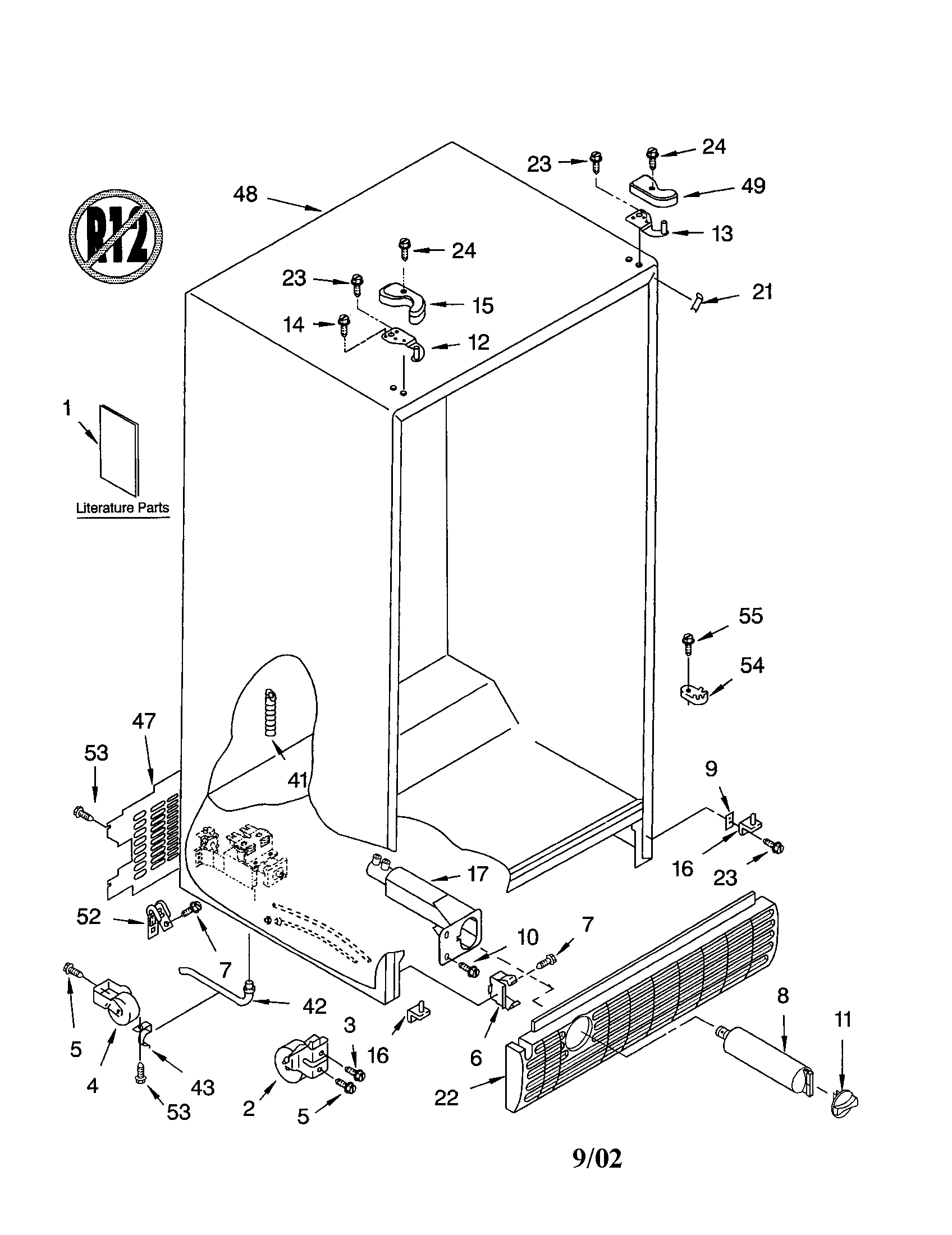 Whirlpool ED5YHGXLT01 cabinet diagram