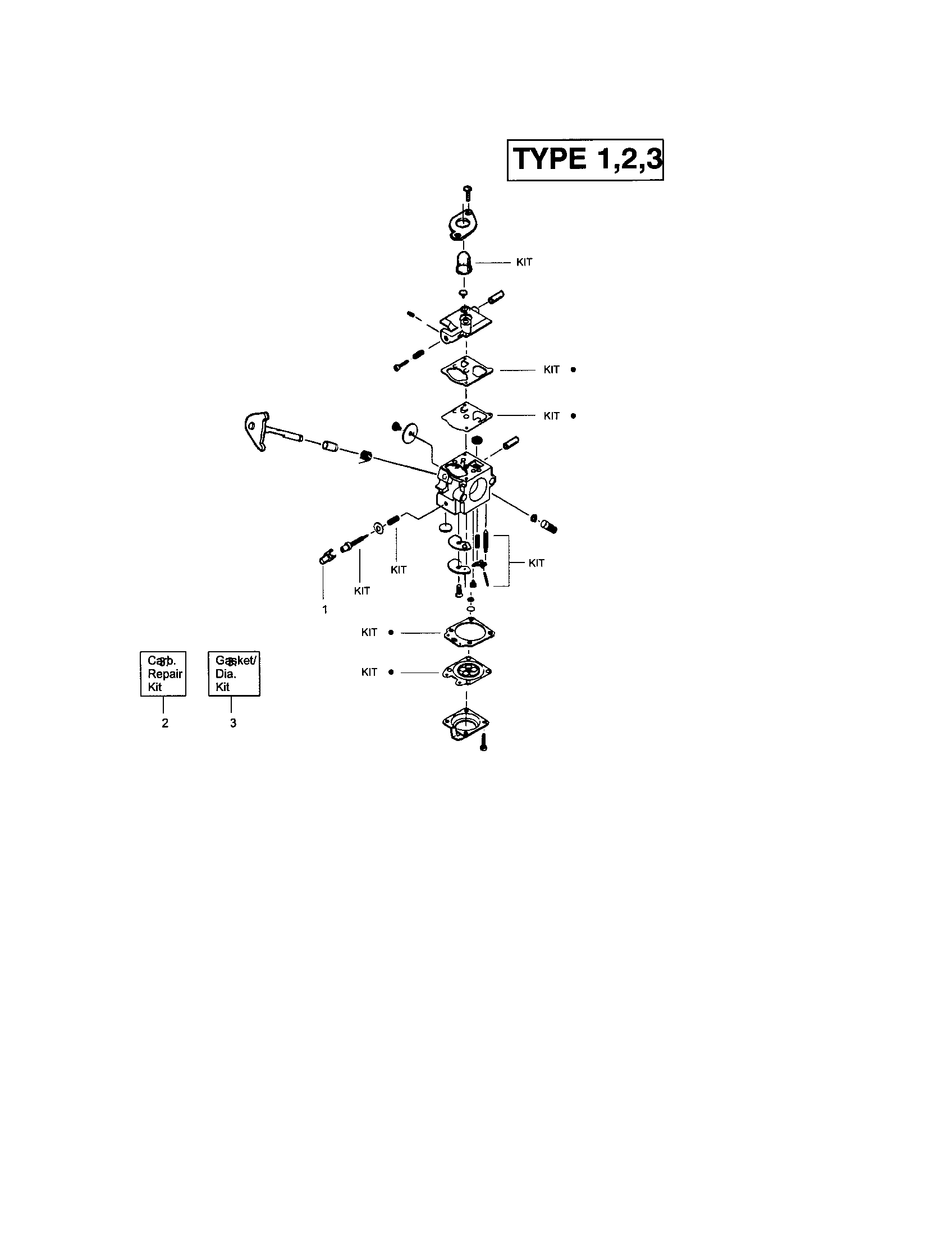 Poulan TE500CXL carburetor - #530069754 (wa-226) diagram