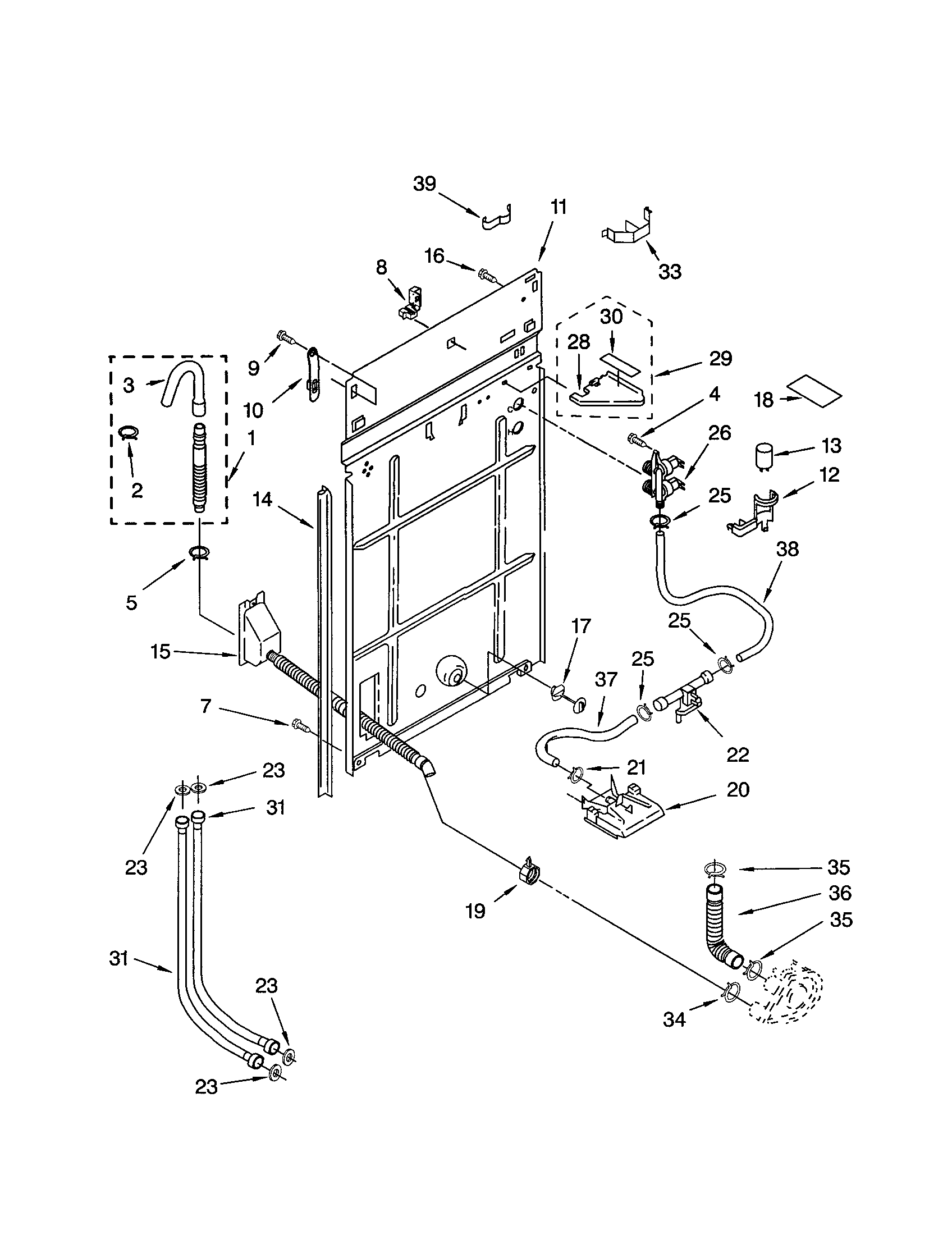 Kenmore 11022862101 rear panel diagram