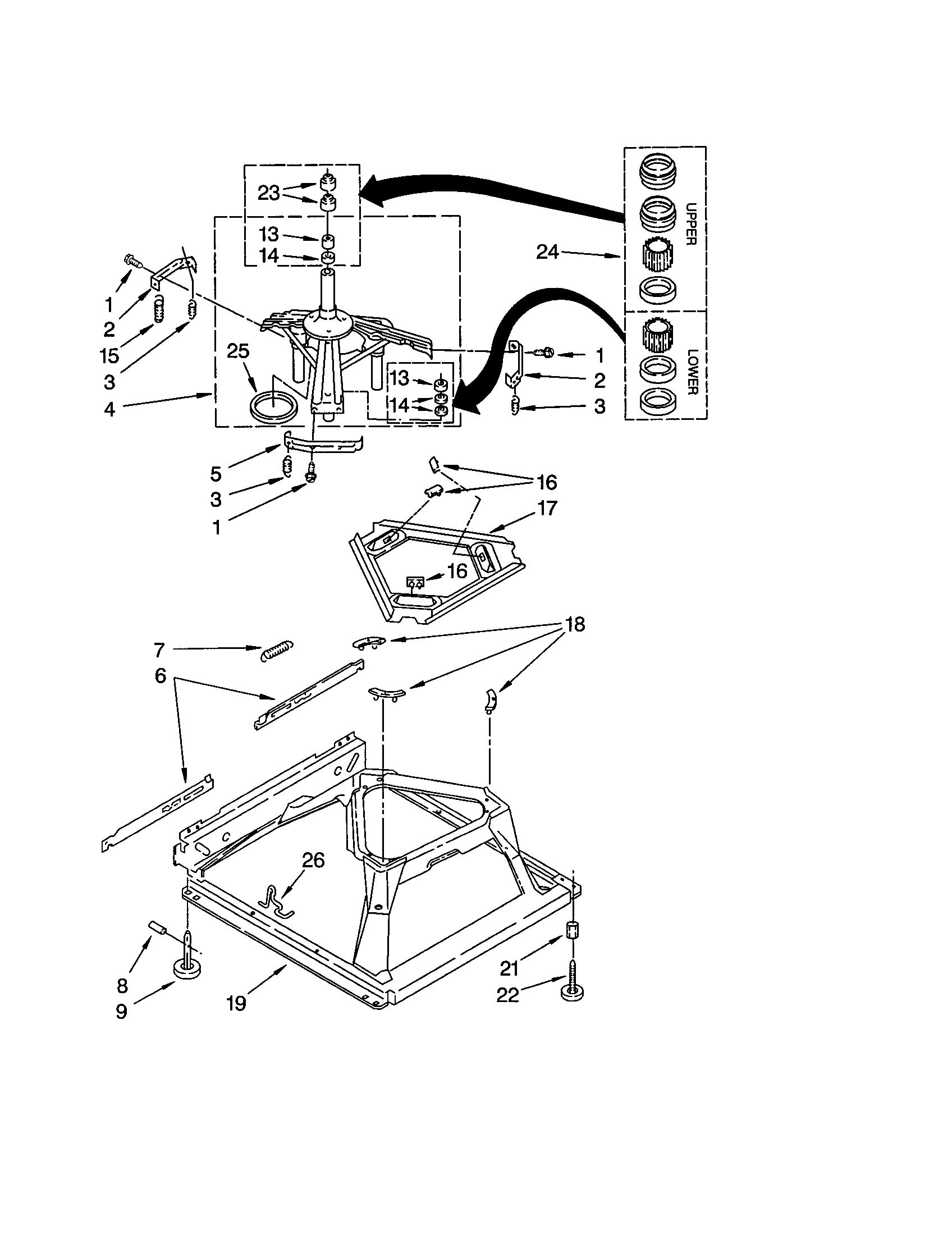 Kenmore 11022862101 machine base diagram