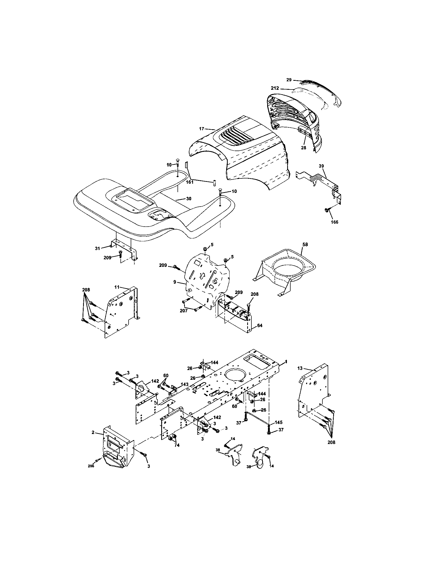 Craftsman 917272660 chassis and enclosures diagram