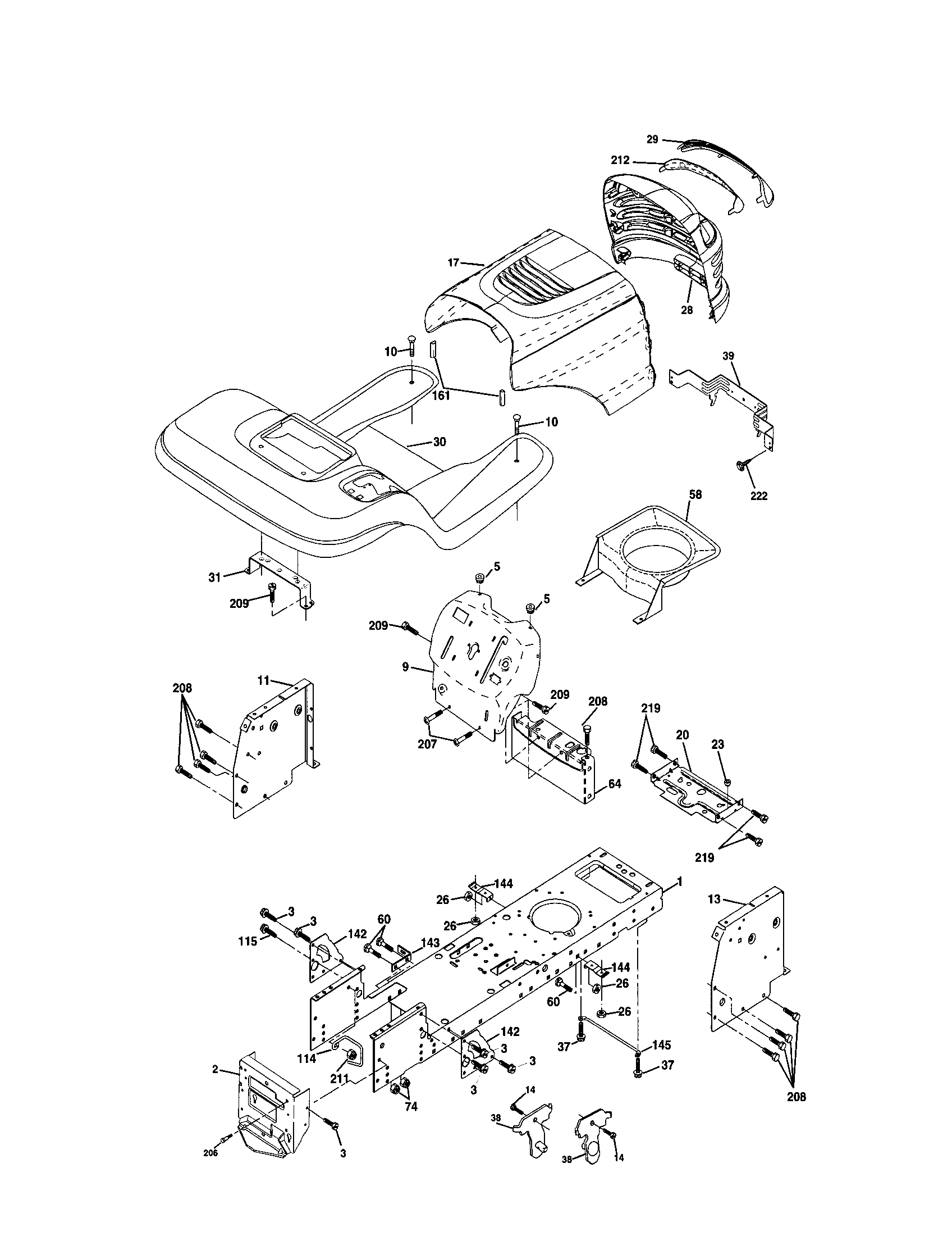 Craftsman 917272650 chassis and enclosures diagram