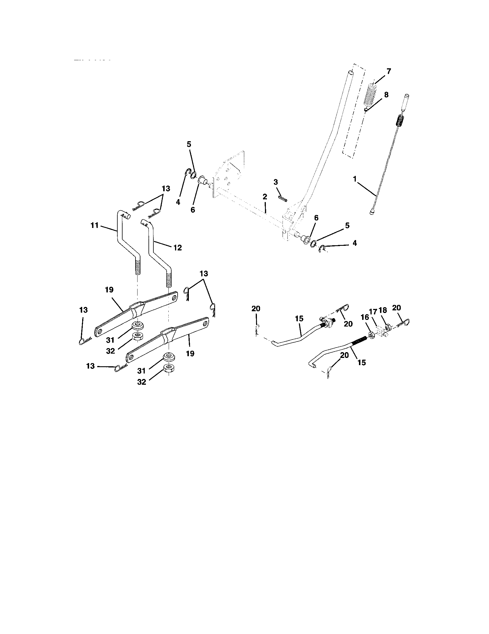 Craftsman 917272650 lift assembly diagram