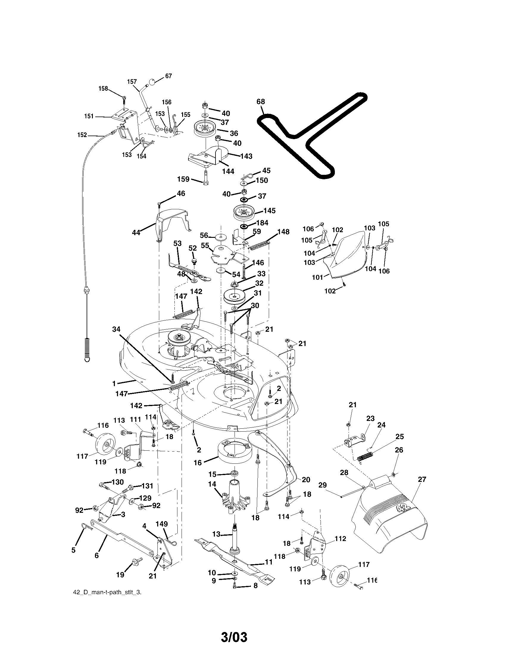 Craftsman 917272751 mower deck diagram