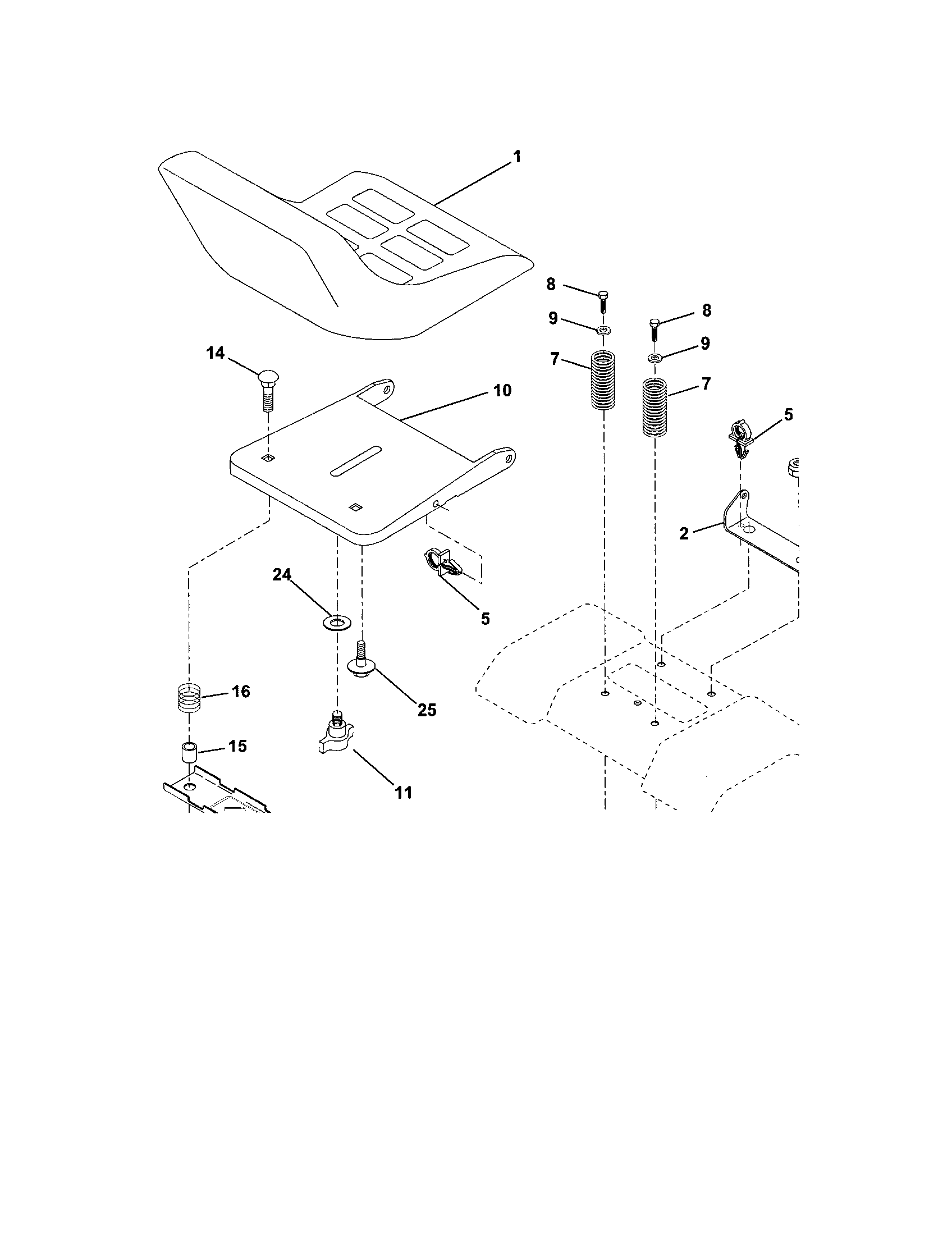 Craftsman 917272920 seat assembly diagram