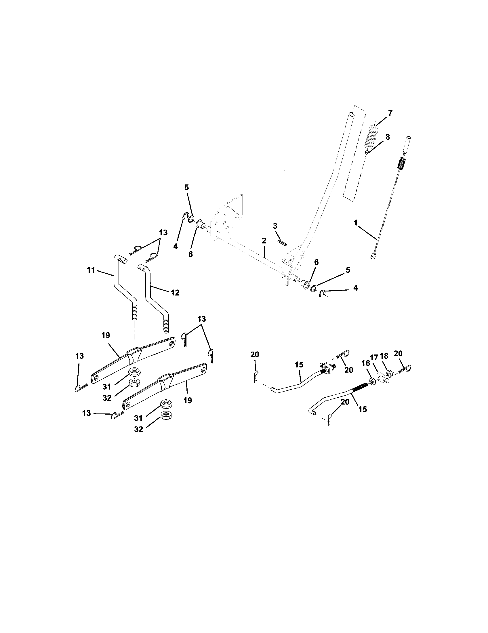 Craftsman 917272920 lift assembly diagram