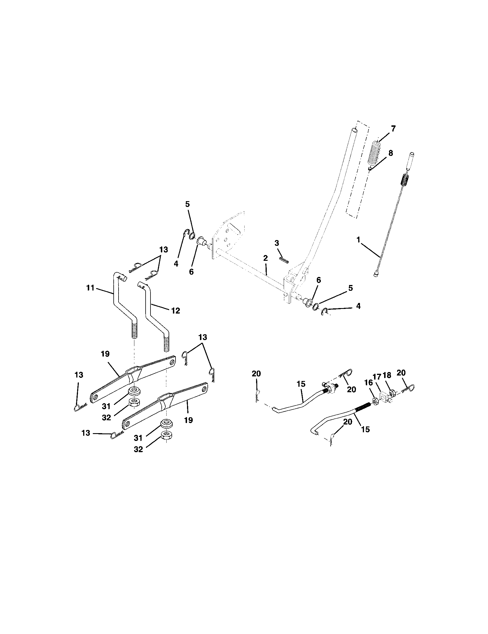 Craftsman 917272760 lift assembly diagram
