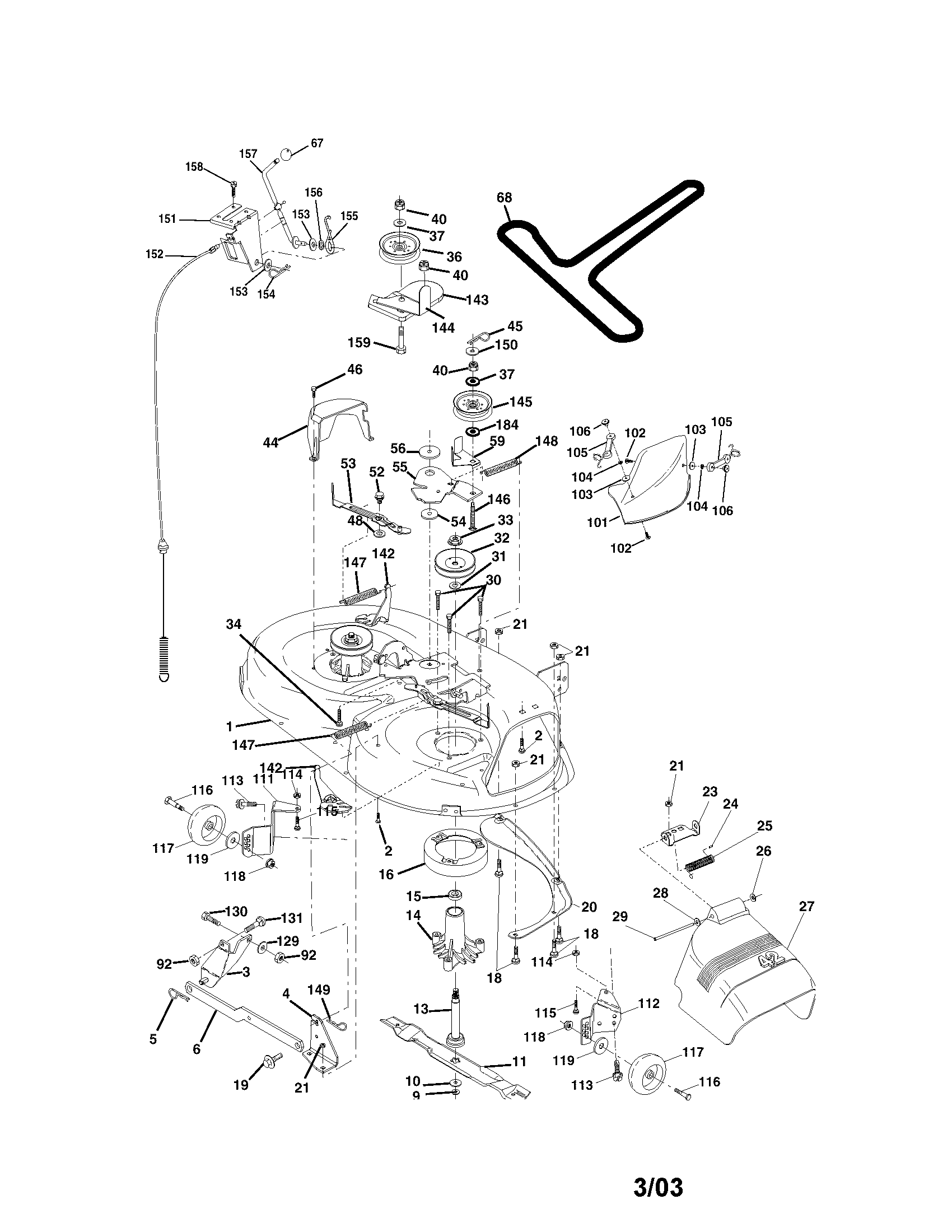 Craftsman 917272760 mower deck diagram