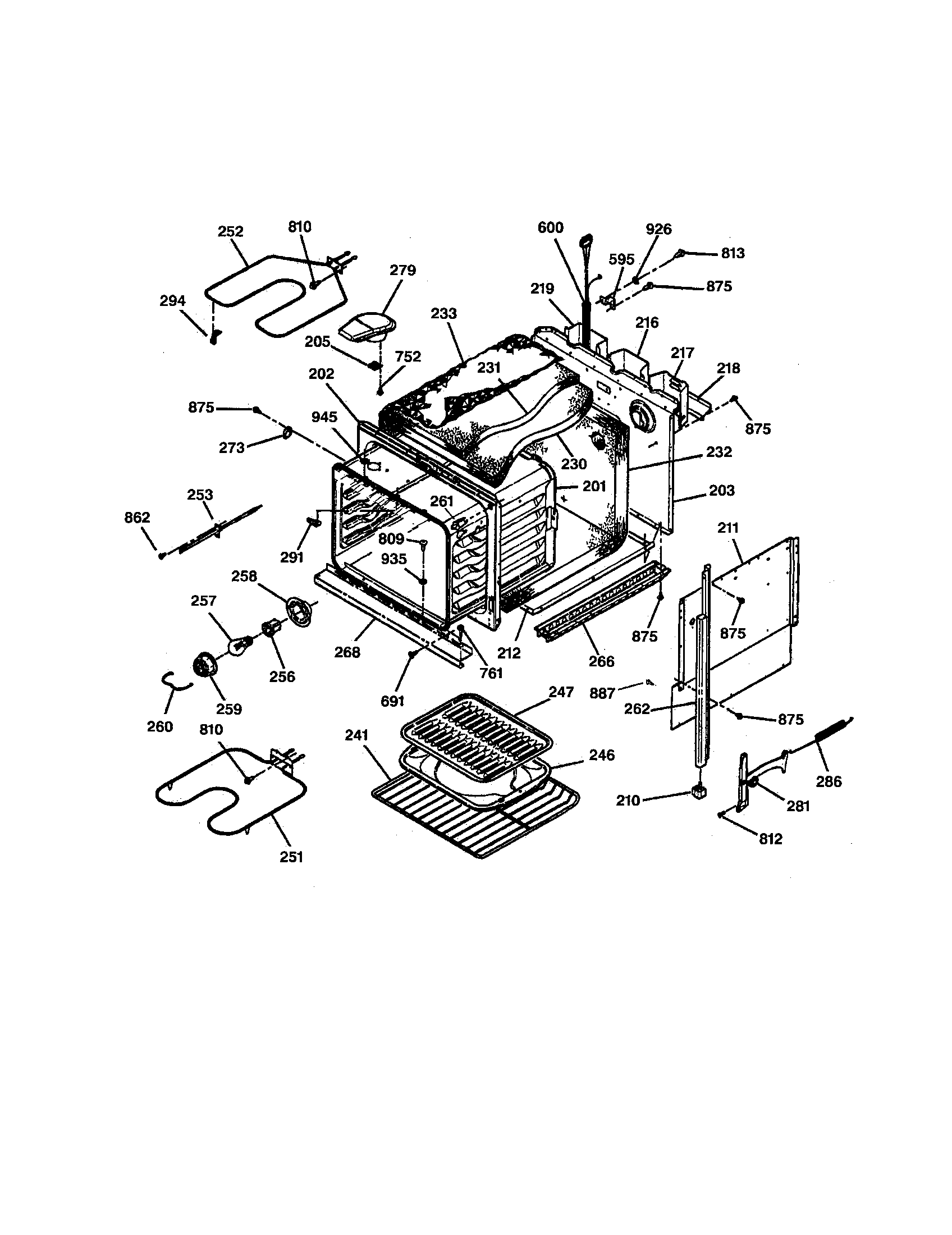 GE JKP15BW2BB body diagram