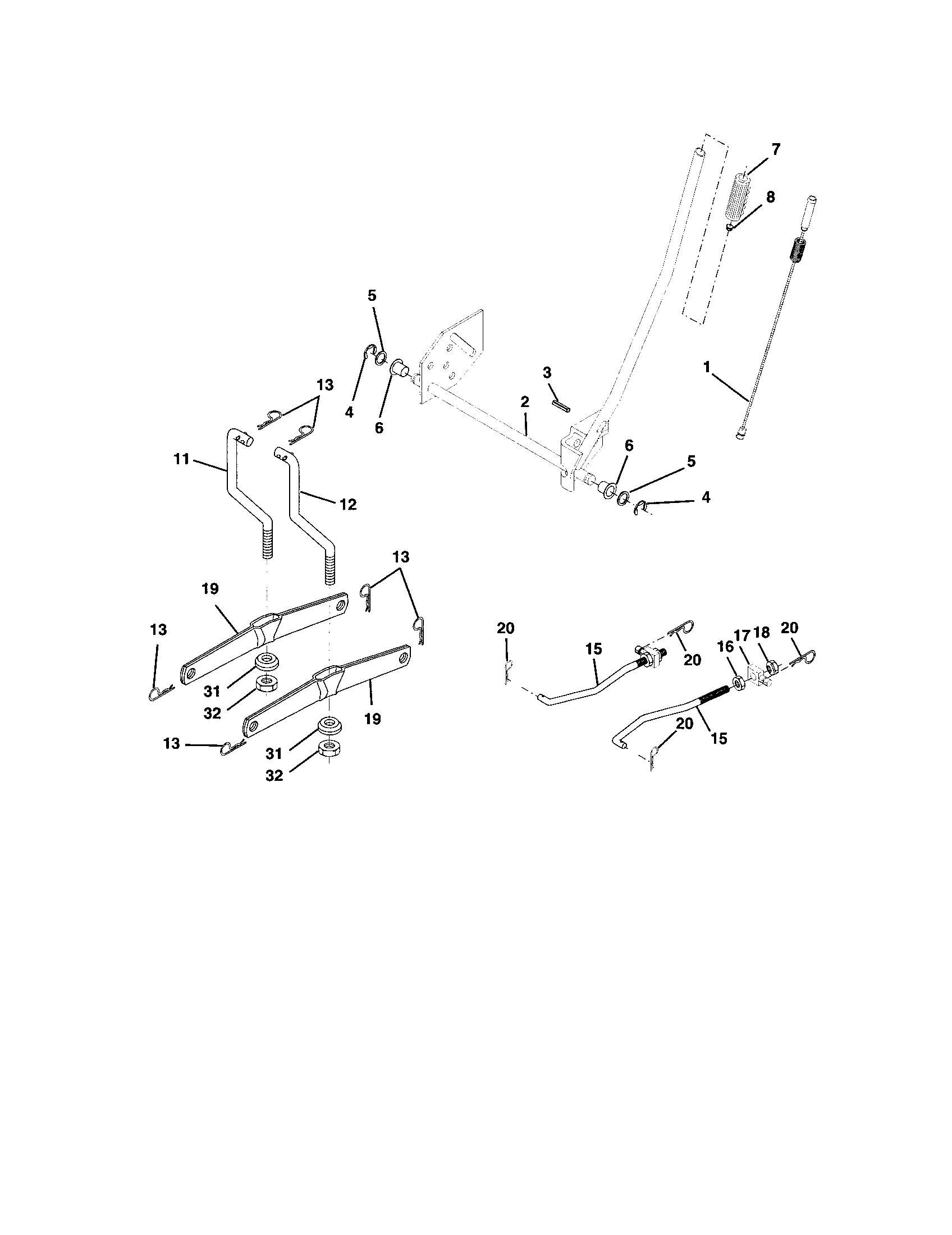 Craftsman 917272910 lift assembly diagram