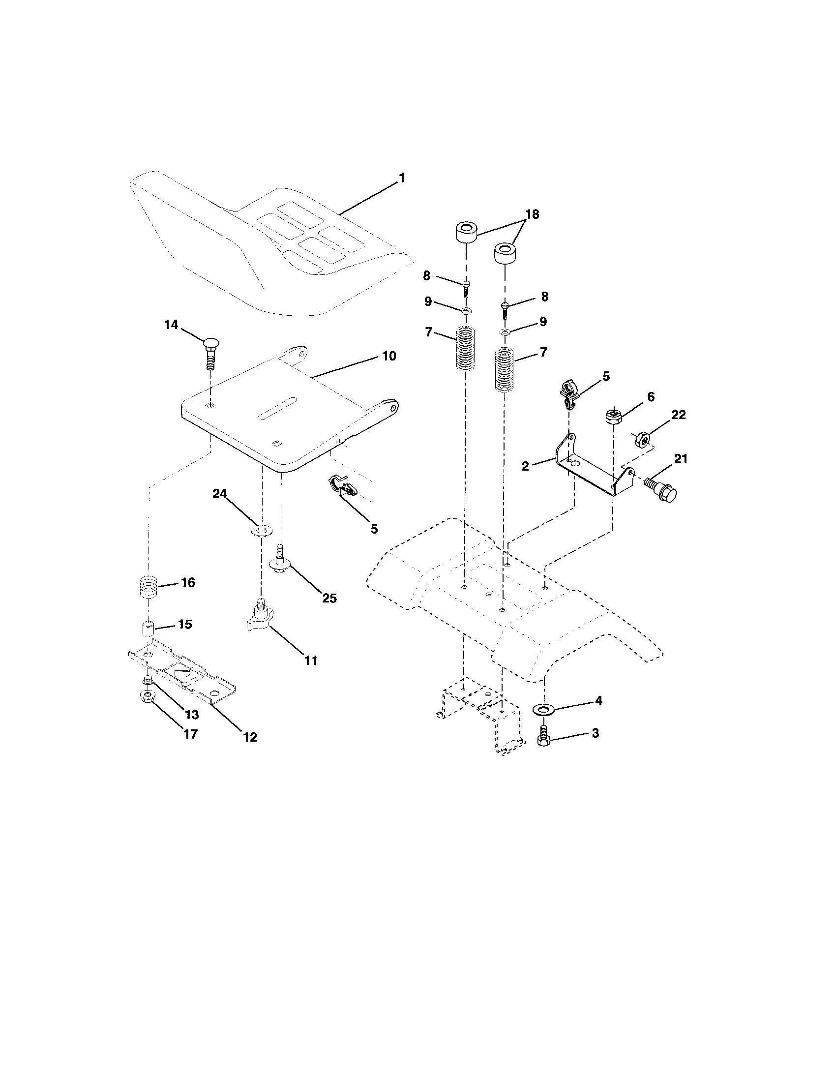 Craftsman 917272248 seat assembly diagram