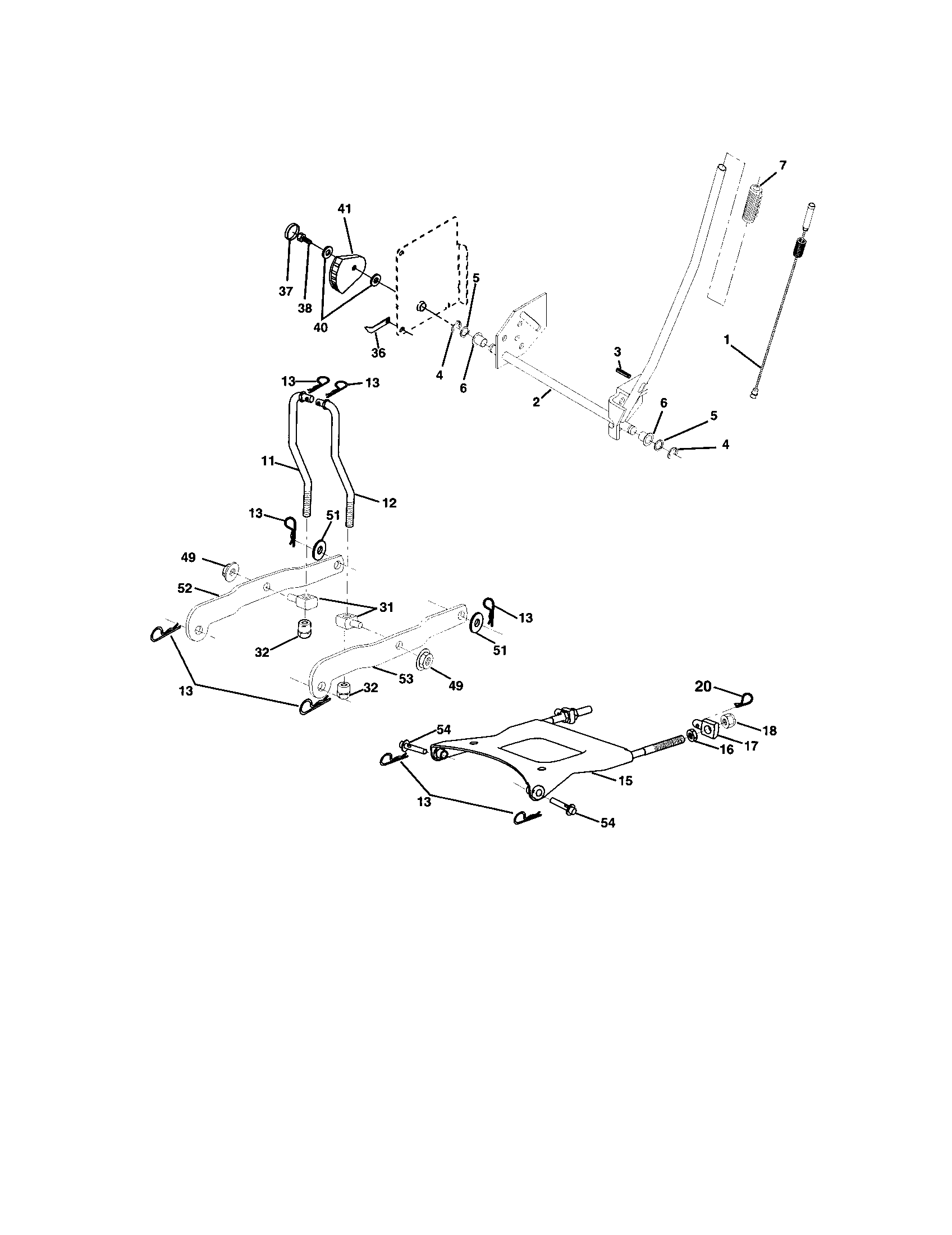 Craftsman 917272248 lift assembly diagram