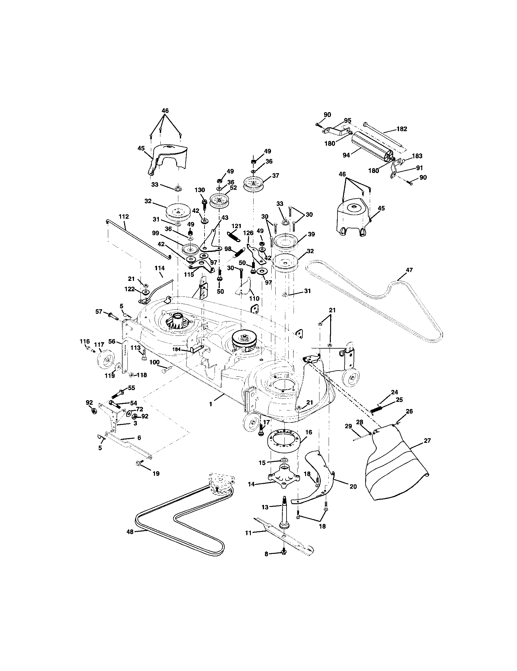 Craftsman 917272248 mower deck diagram