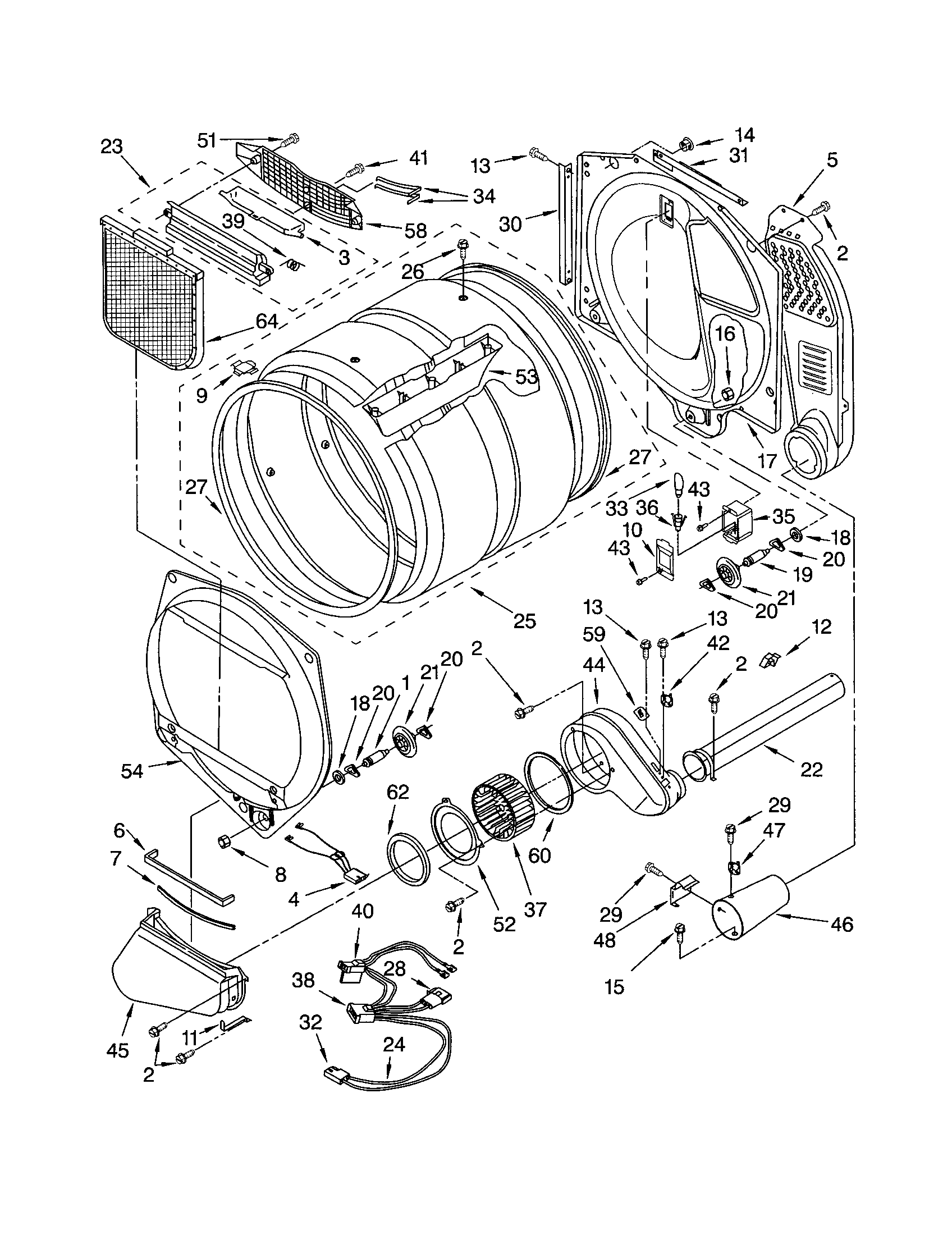Kenmore 11094832200 bulkhead diagram