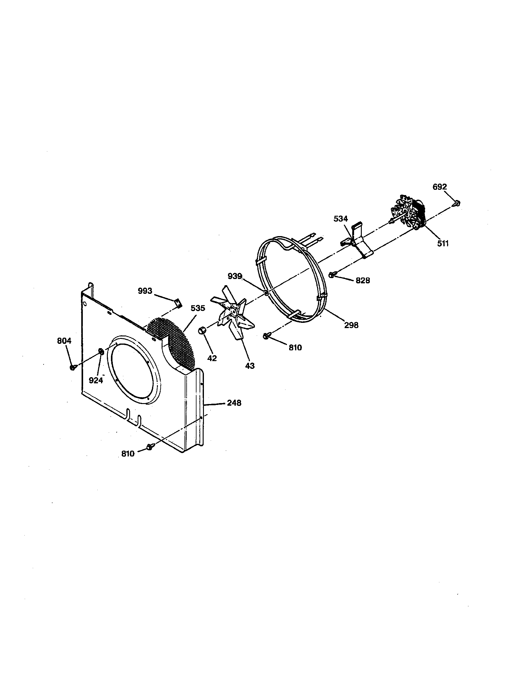 GE JKP18AW2AA convection fan diagram