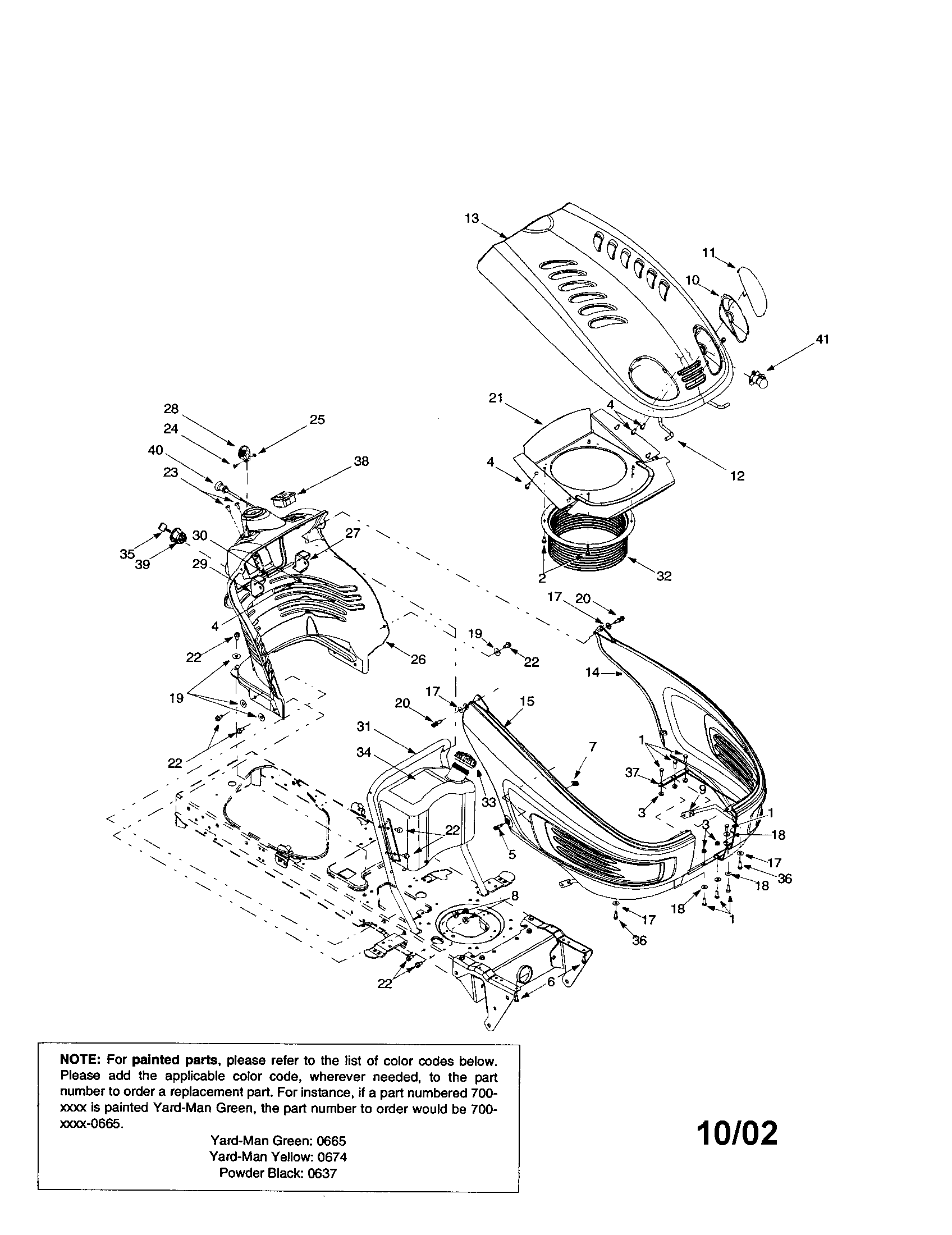 Craftsman 247274320 hood/dash panel diagram