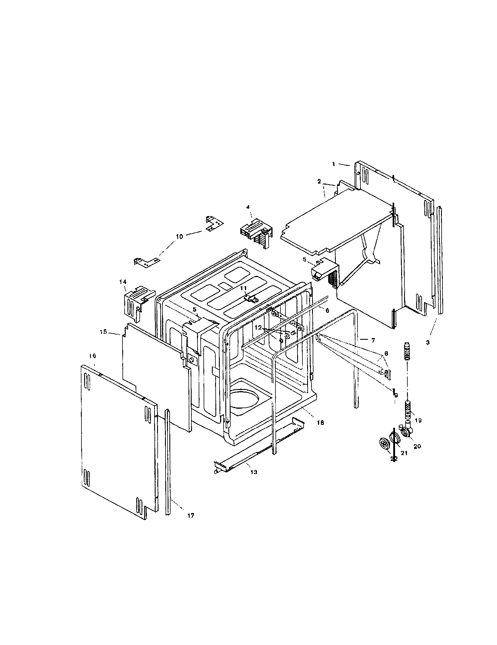 Bosch SHU9925UC/12 tank assembly diagram