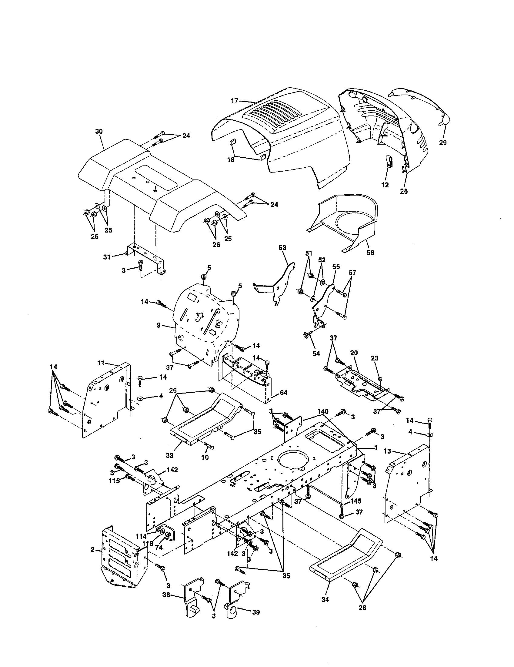 Poulan 917279710 chassis and enclosures diagram