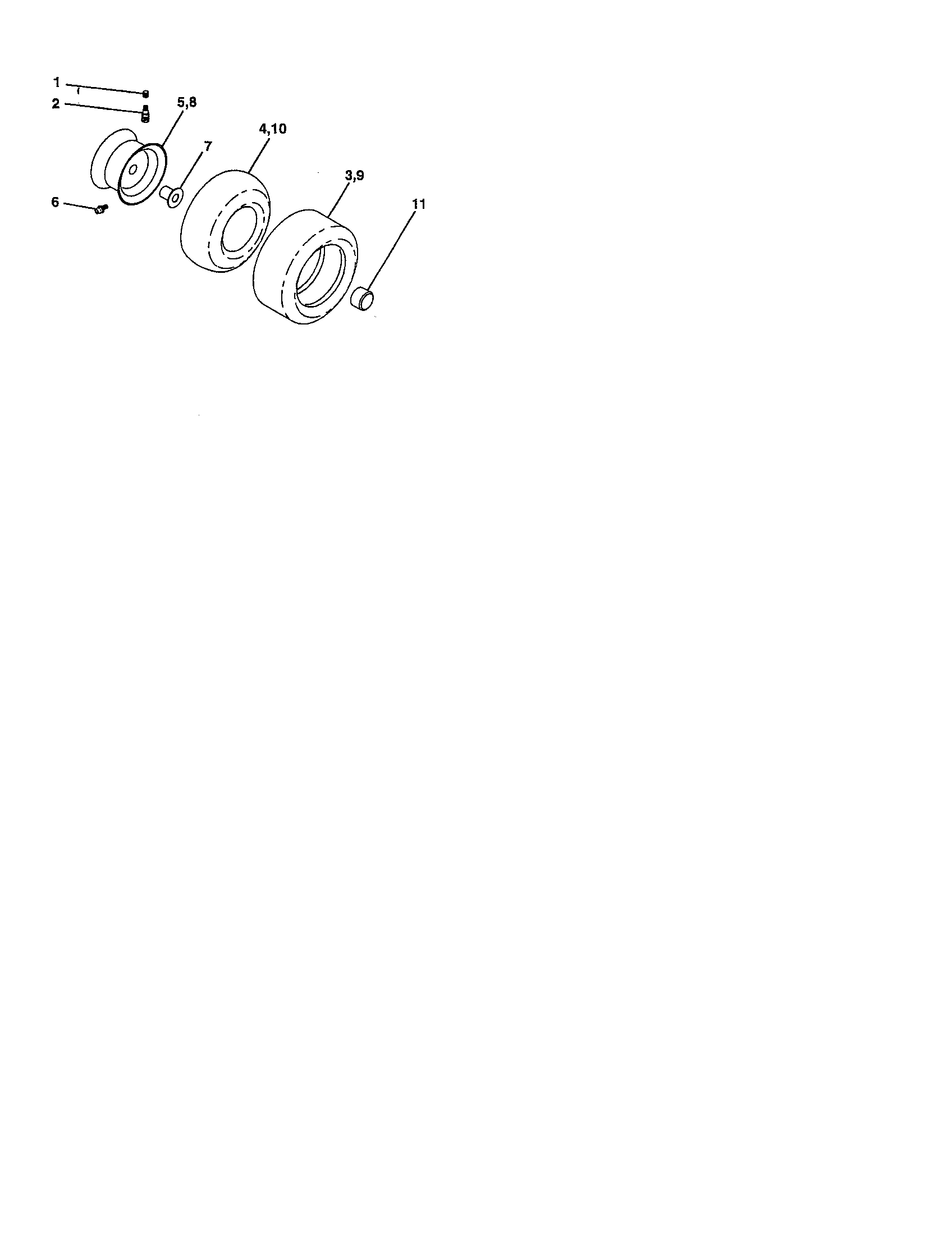 Poulan 917279710 wheels and tires diagram