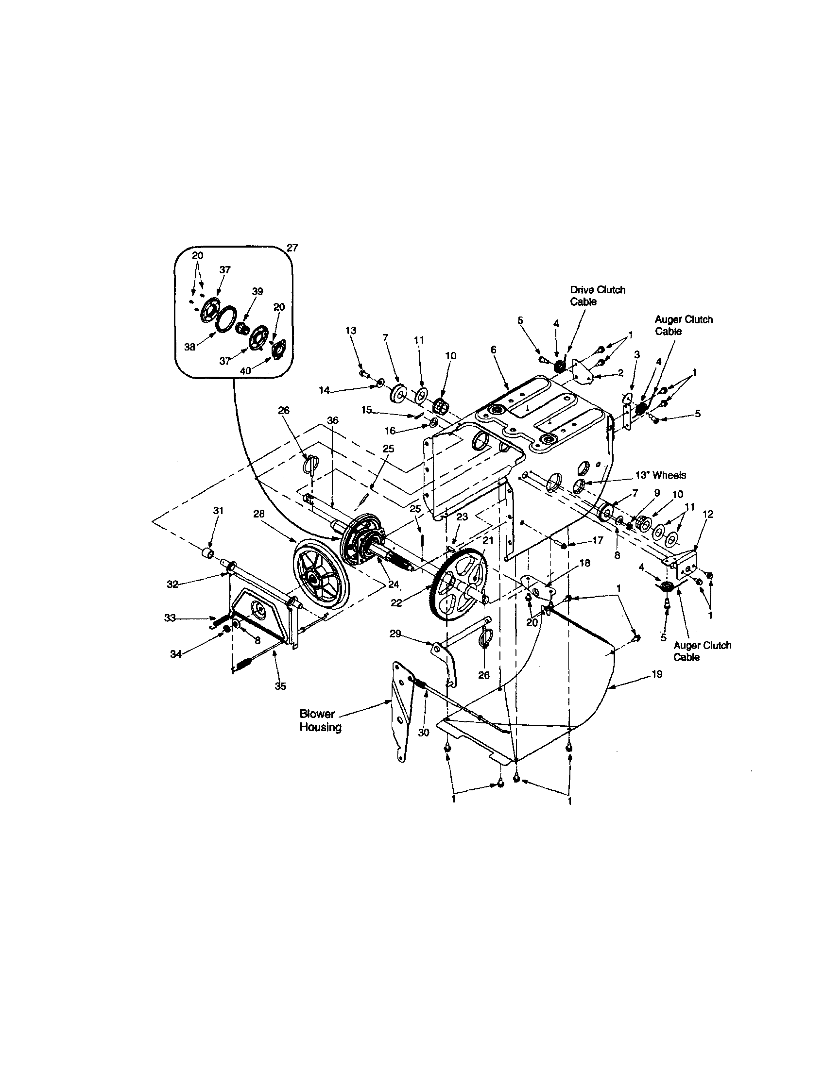 Craftsman 24788347 frame assembly diagram