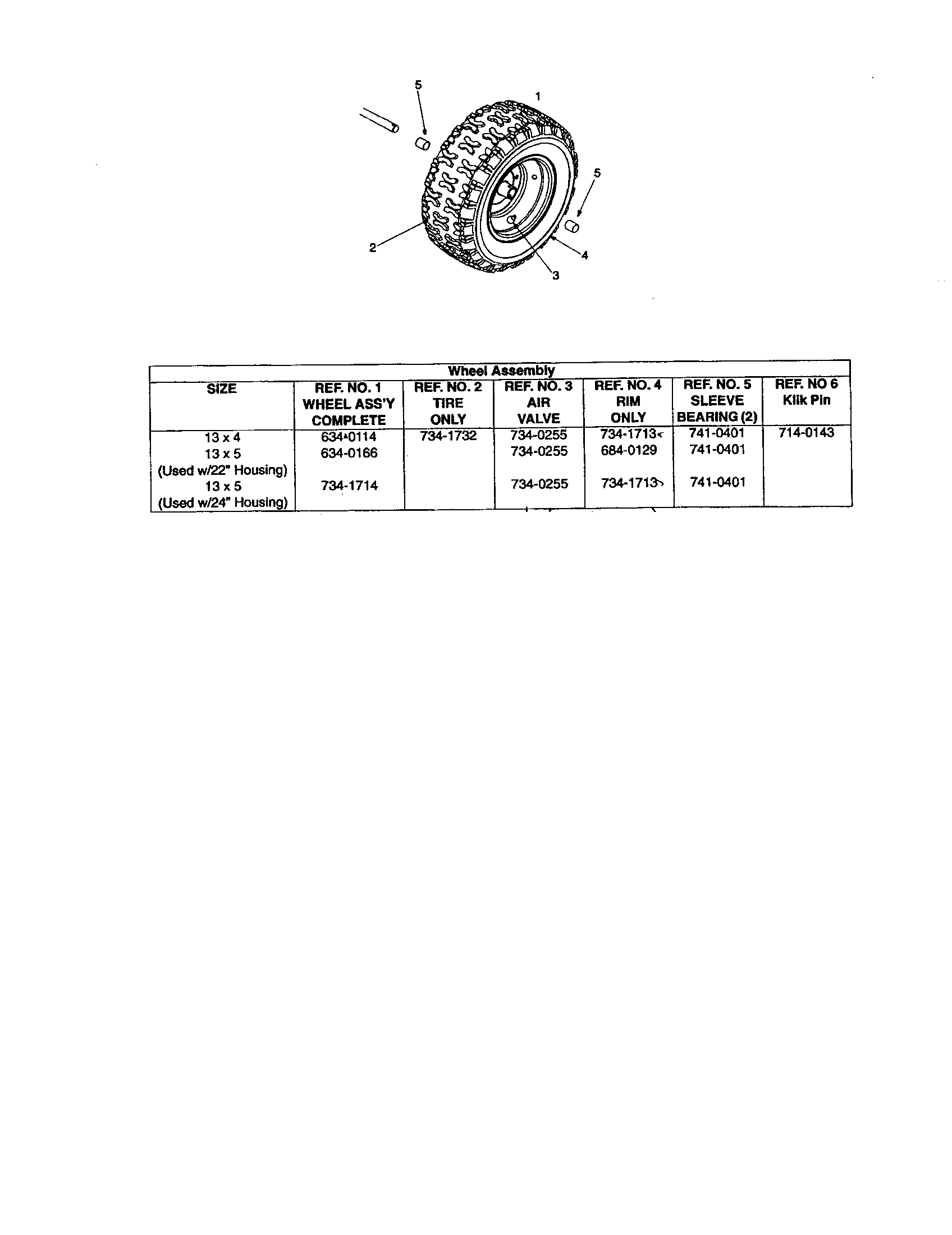 Craftsman 24788347 wheel assembly diagram