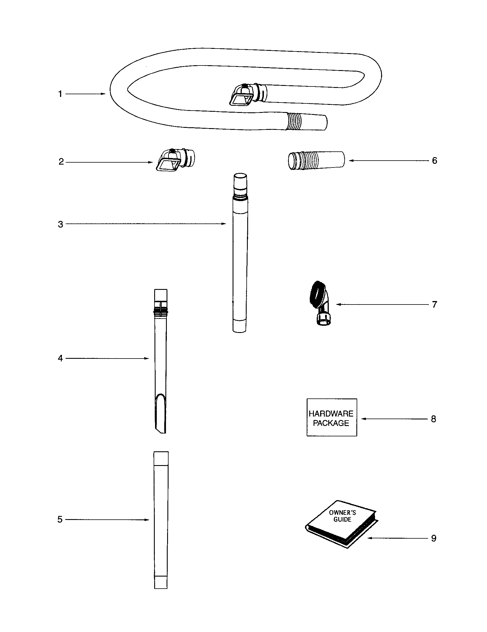 Eureka 5740A-1 hose diagram
