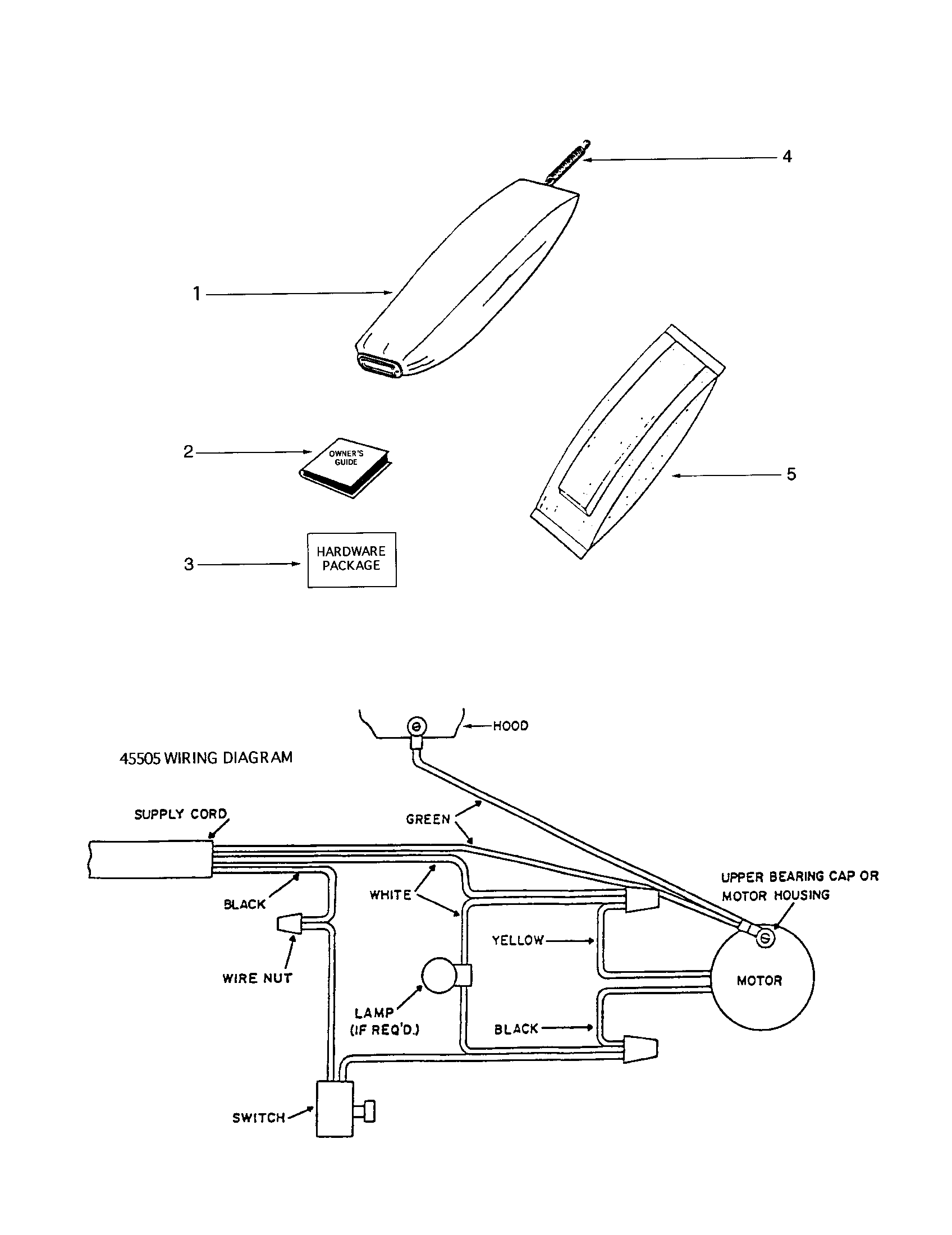 Eureka S647B bag/wiring diagram