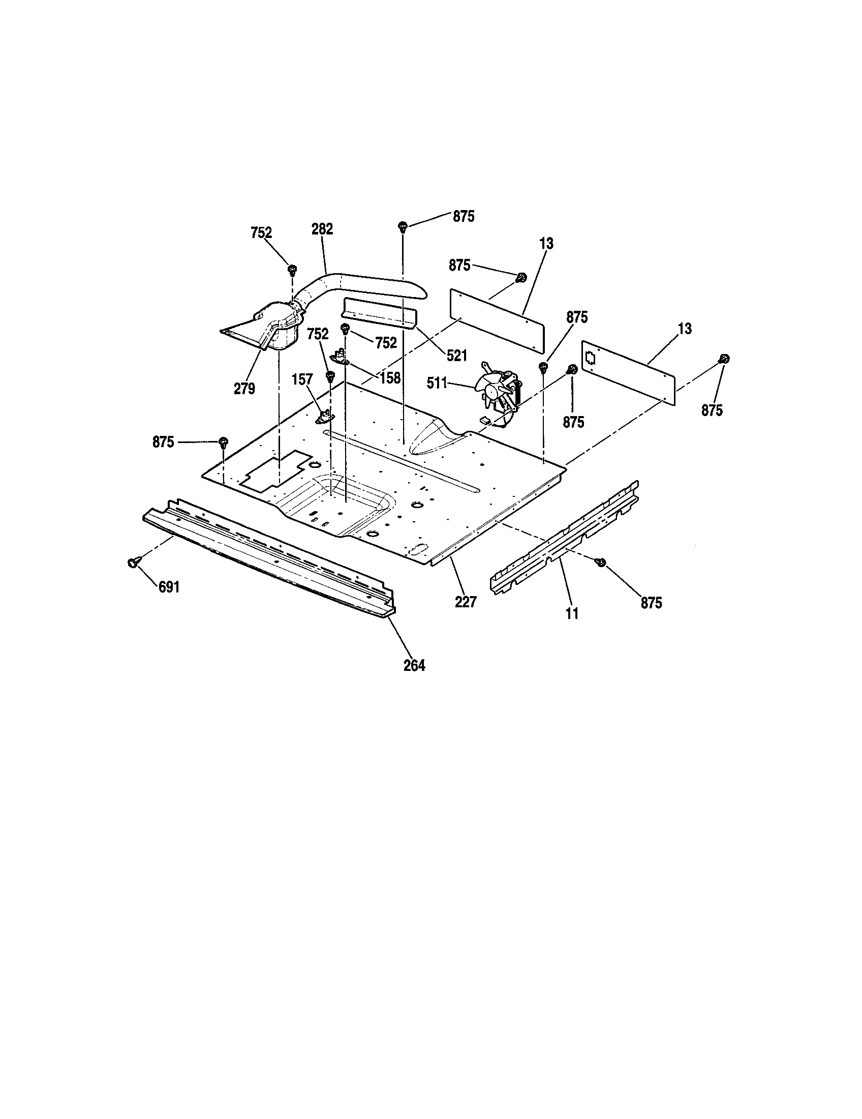 Kenmore 91147742200 center spacer diagram
