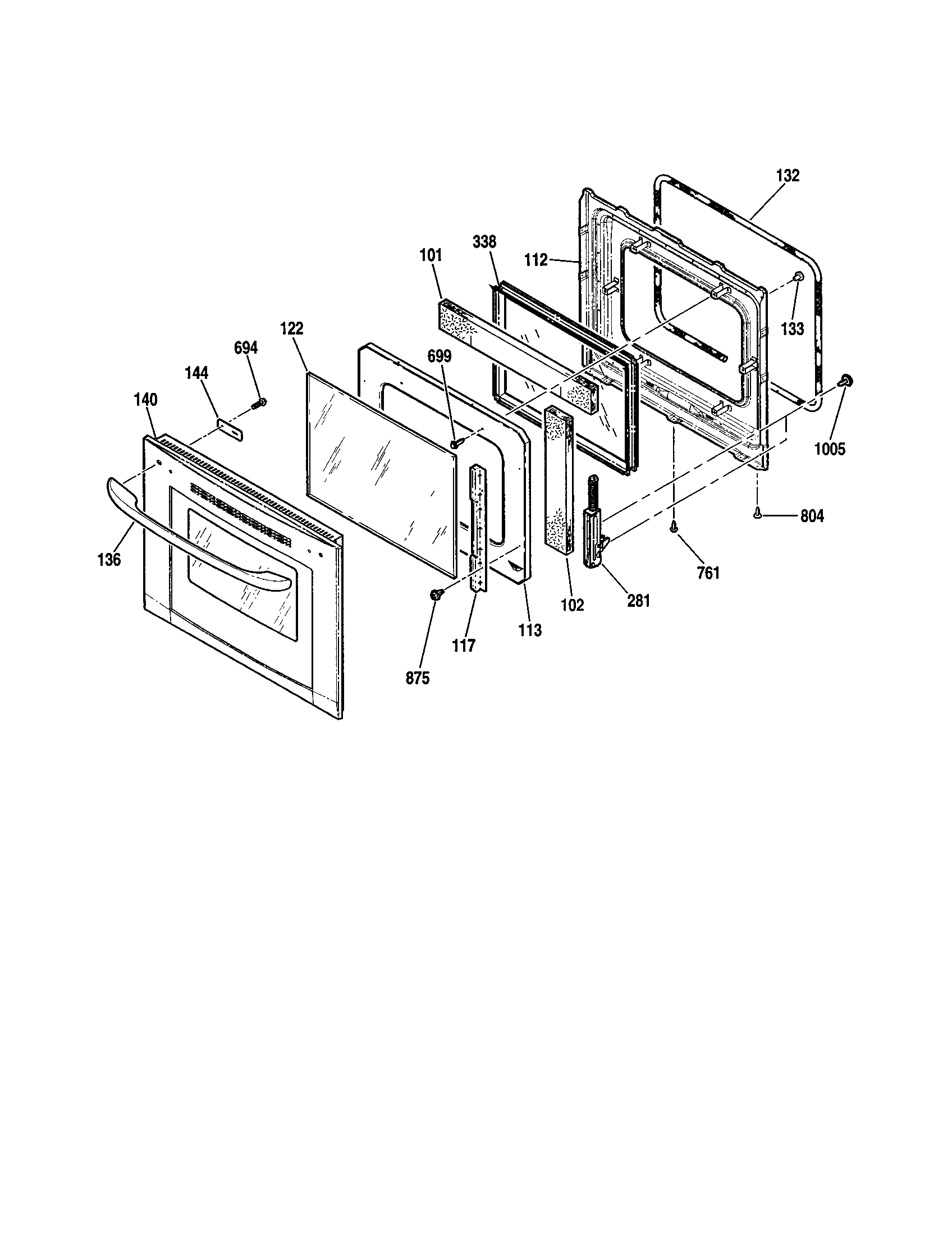 Kenmore 91147742200 door diagram