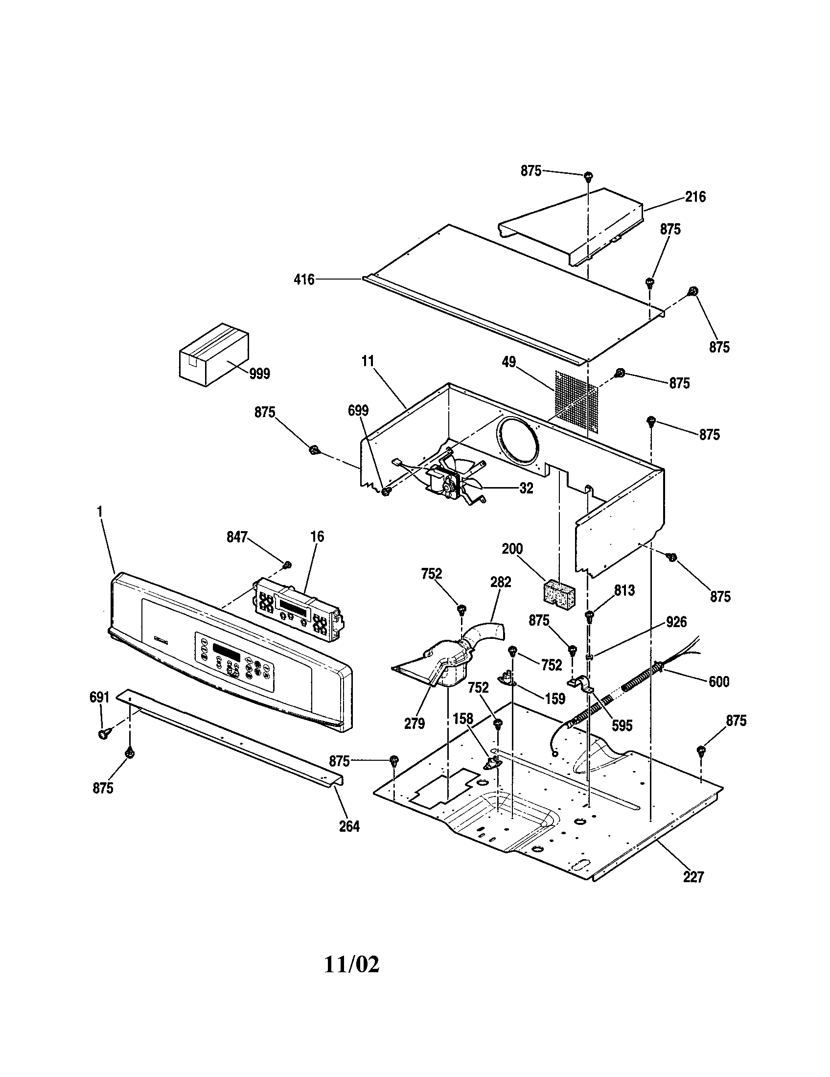 Kenmore 91147703200 control panel diagram