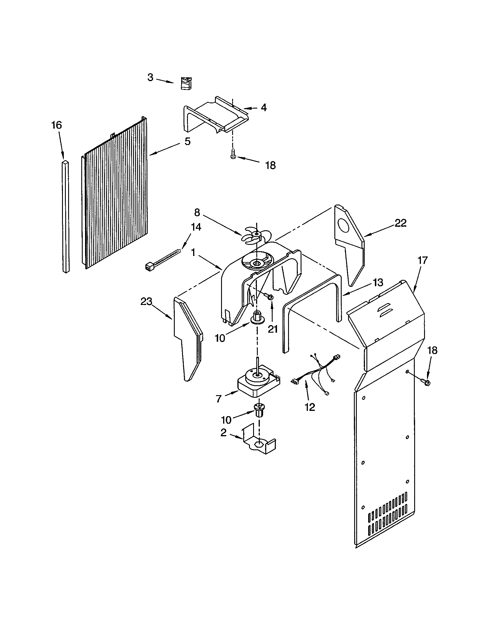 Kenmore 10653276300 air flow diagram