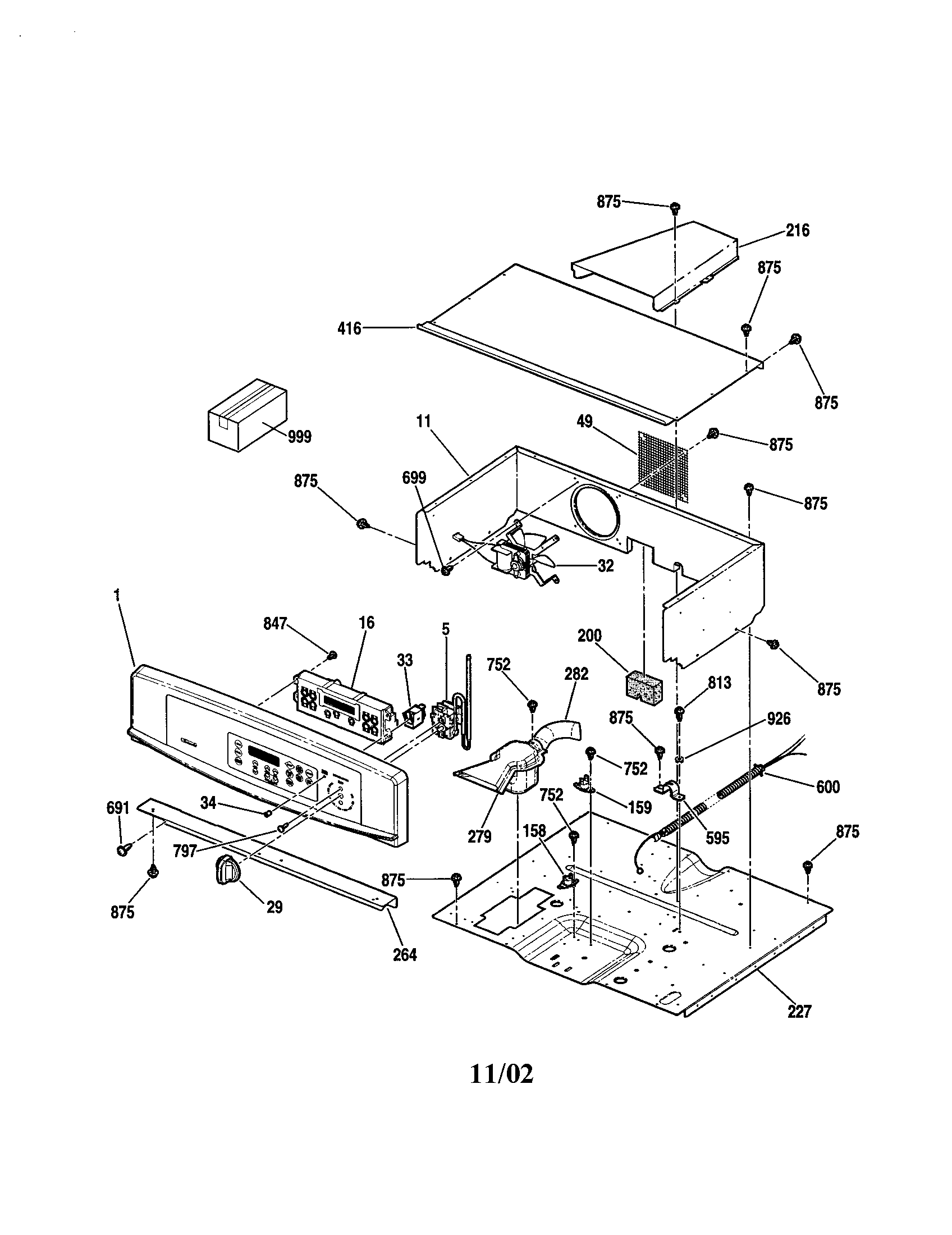 Kenmore 91147724200 control panel diagram