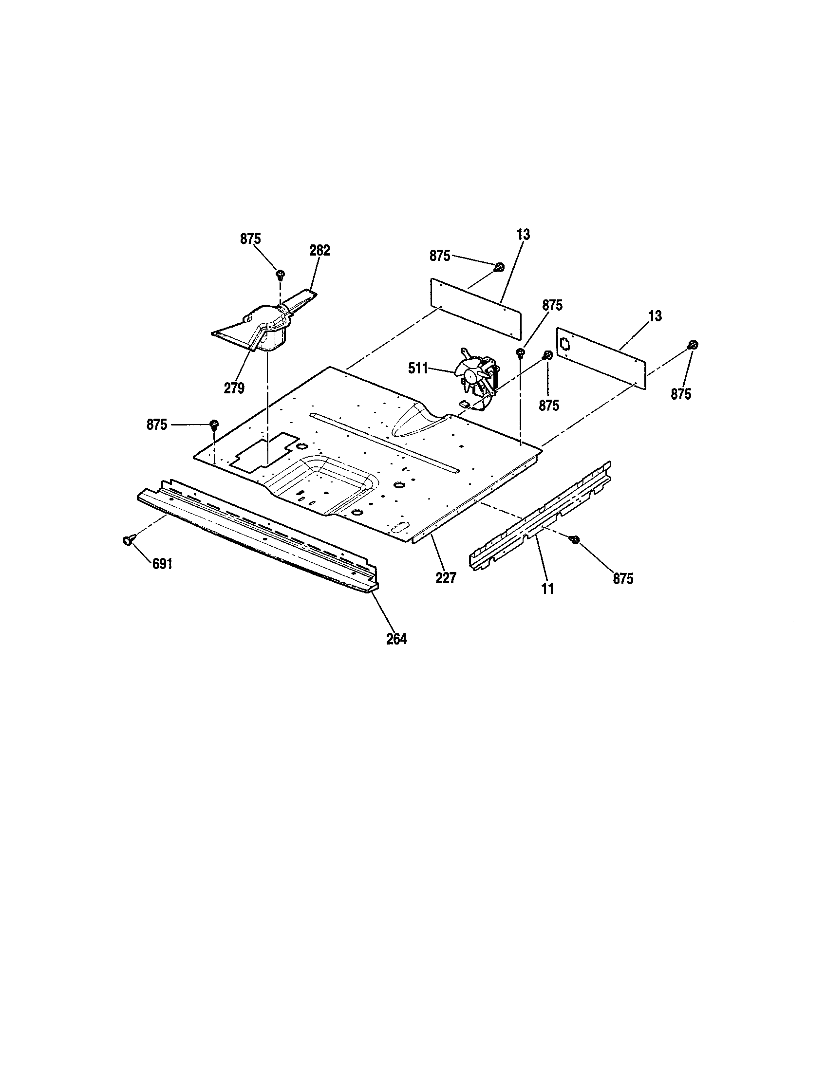 Kenmore 91147724200 center spacer diagram