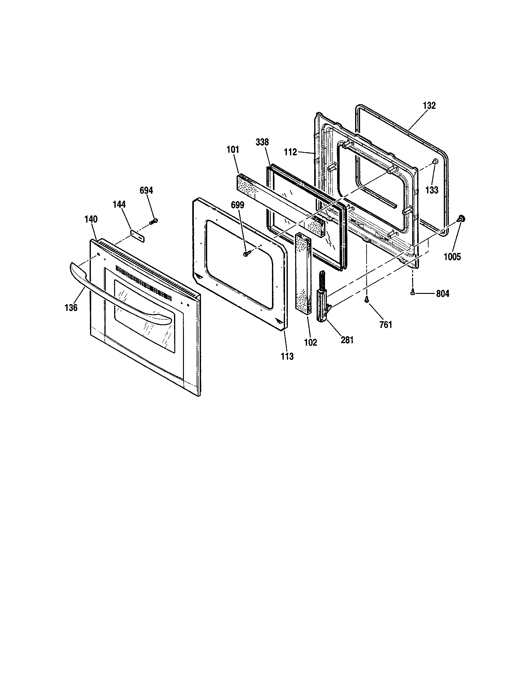 Kenmore 91147724200 lower door diagram