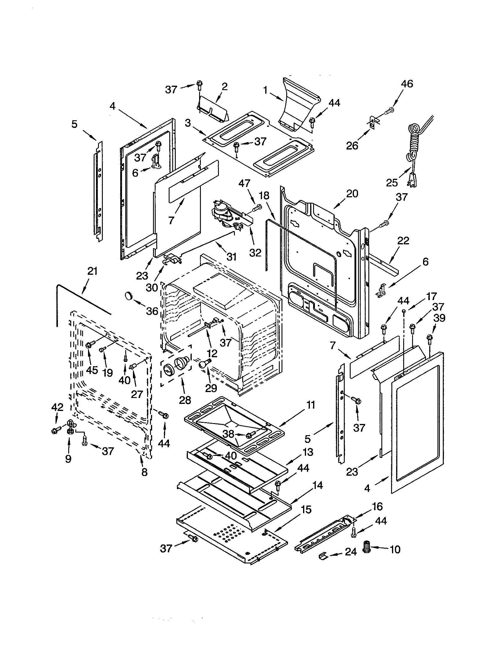 Kenmore 66572012103 chassis diagram