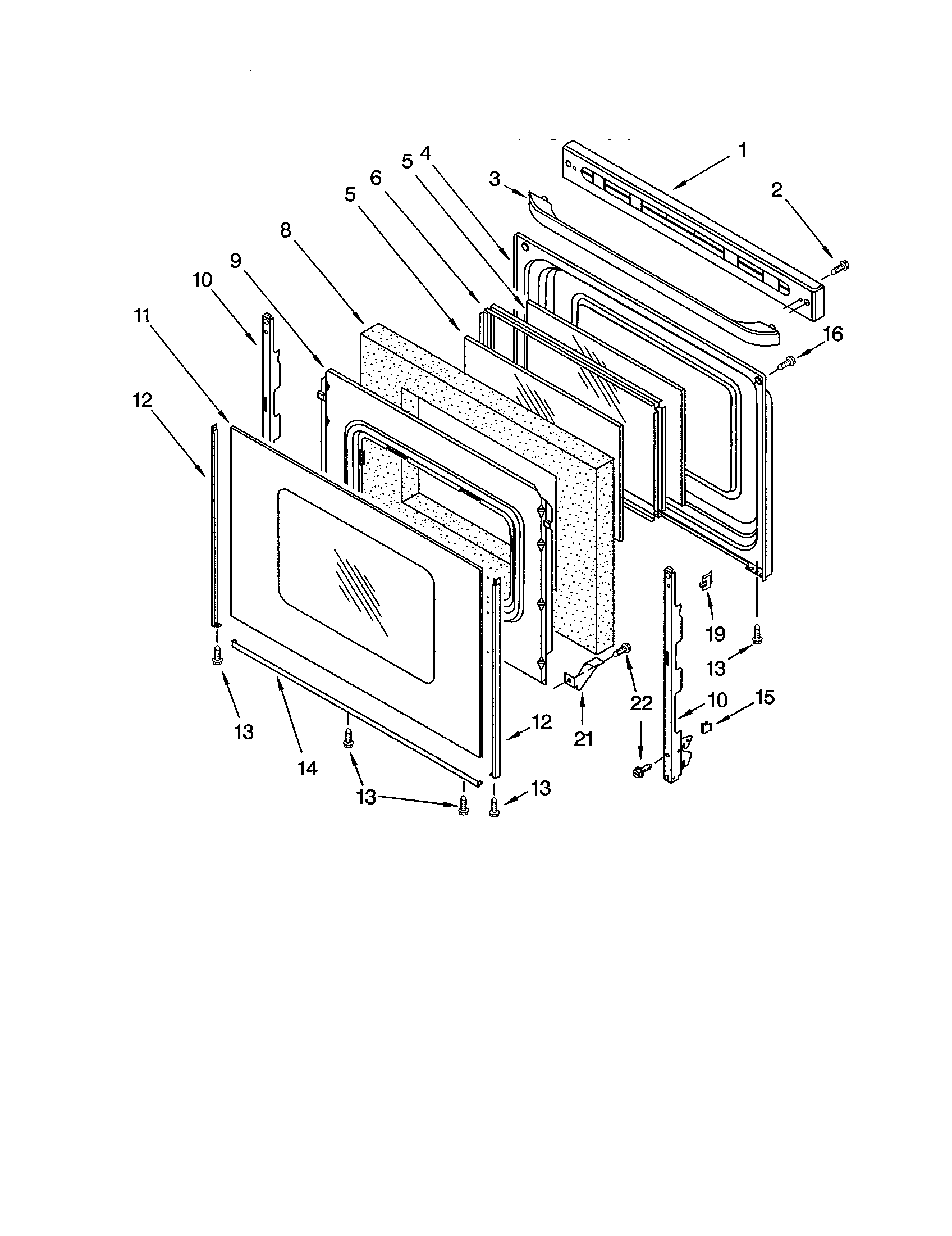 Kenmore 66572012103 door diagram
