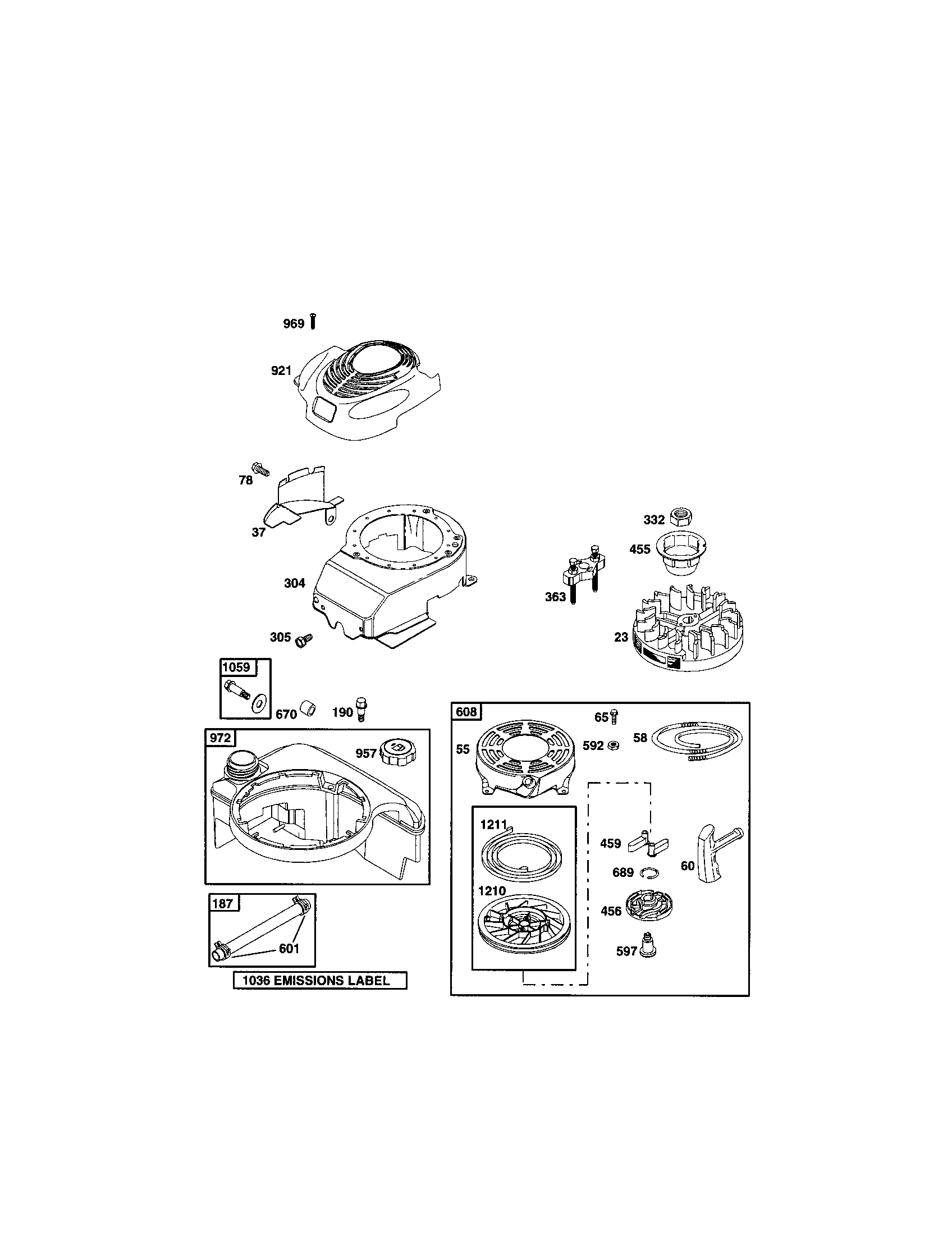 Craftsman 917378452 housing-blower/flywheel diagram