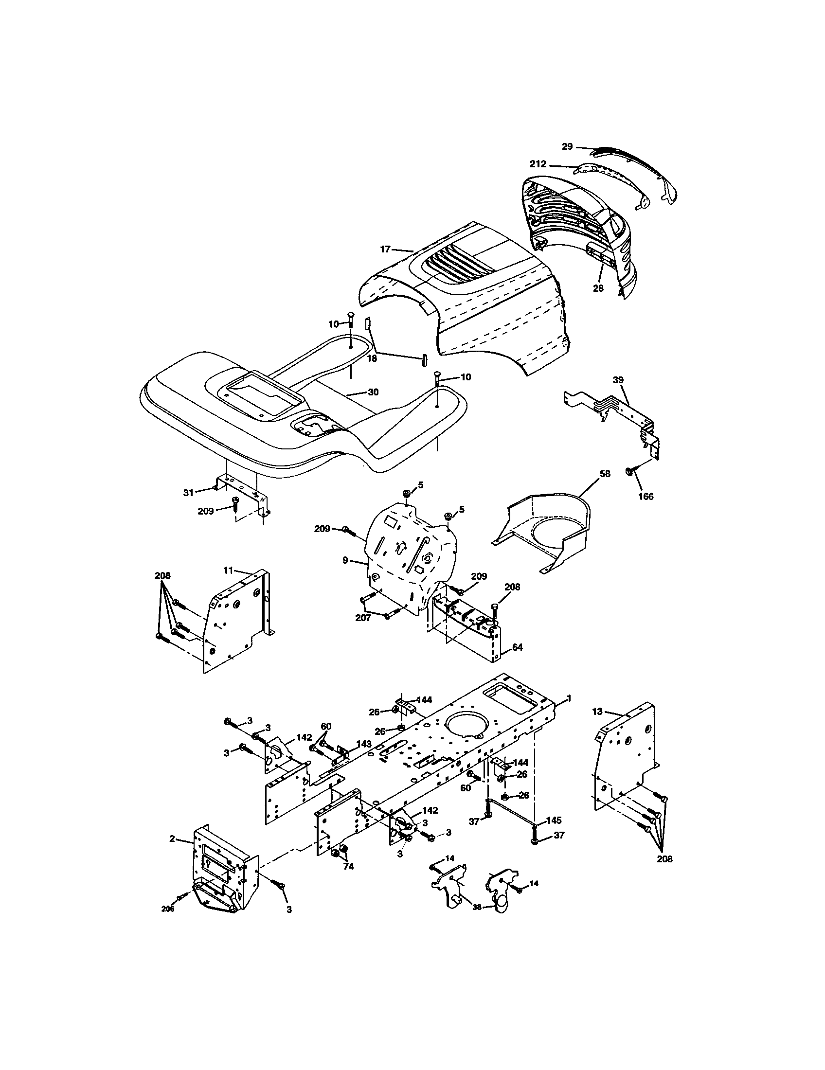 Craftsman 917272921 chassis and enclosures diagram