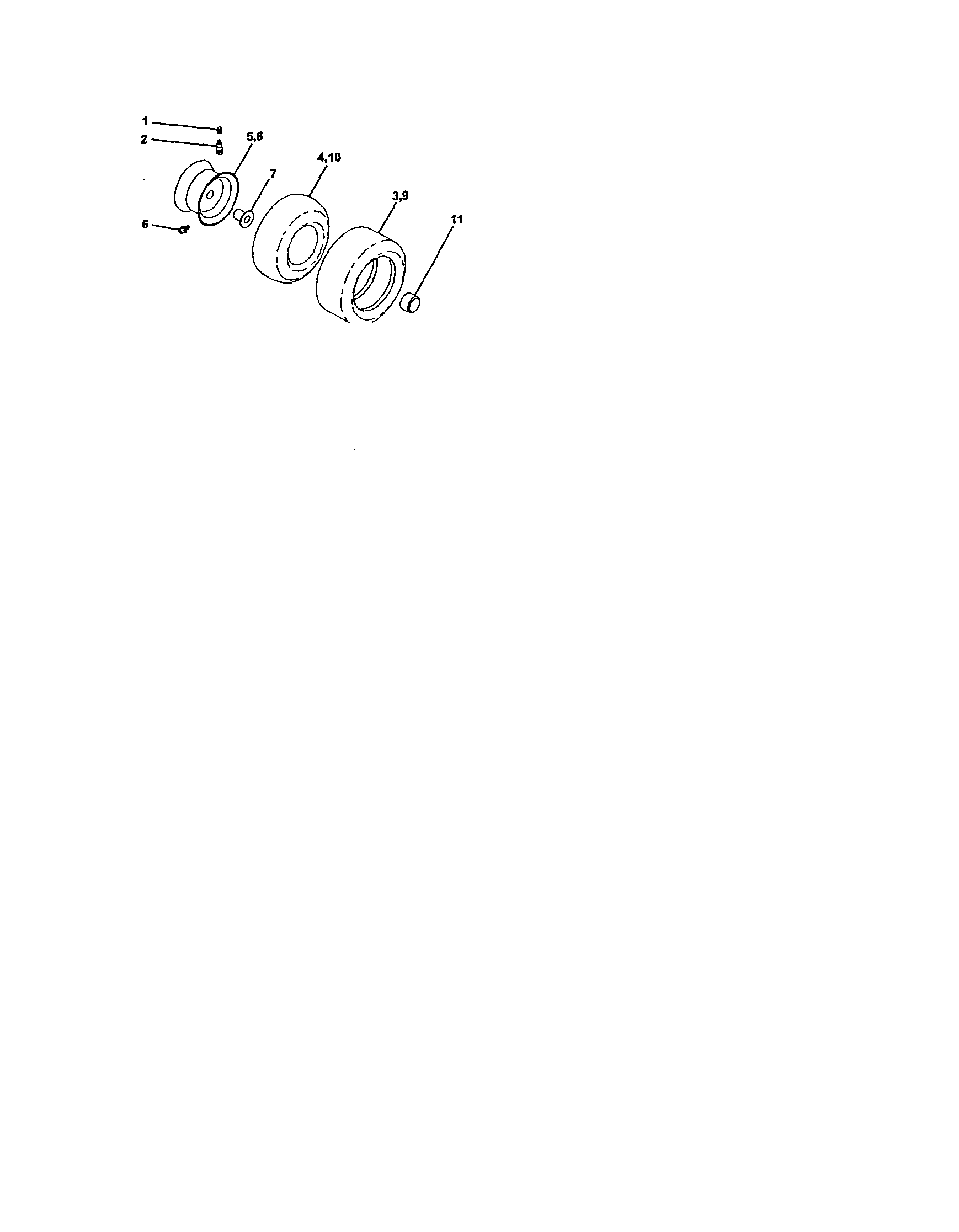 Craftsman 917272921 wheels and tires diagram