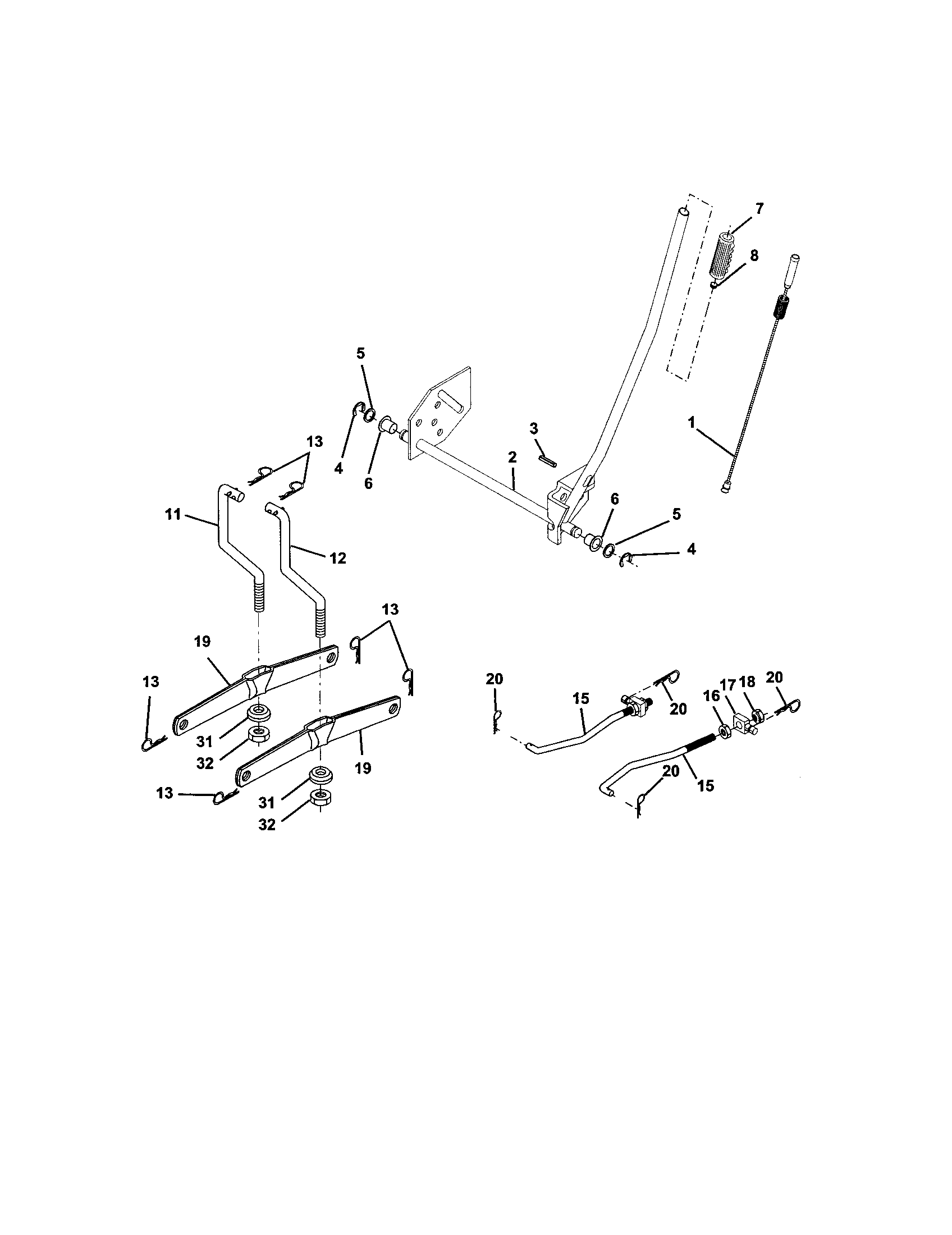 Craftsman 917272921 lift assembly diagram