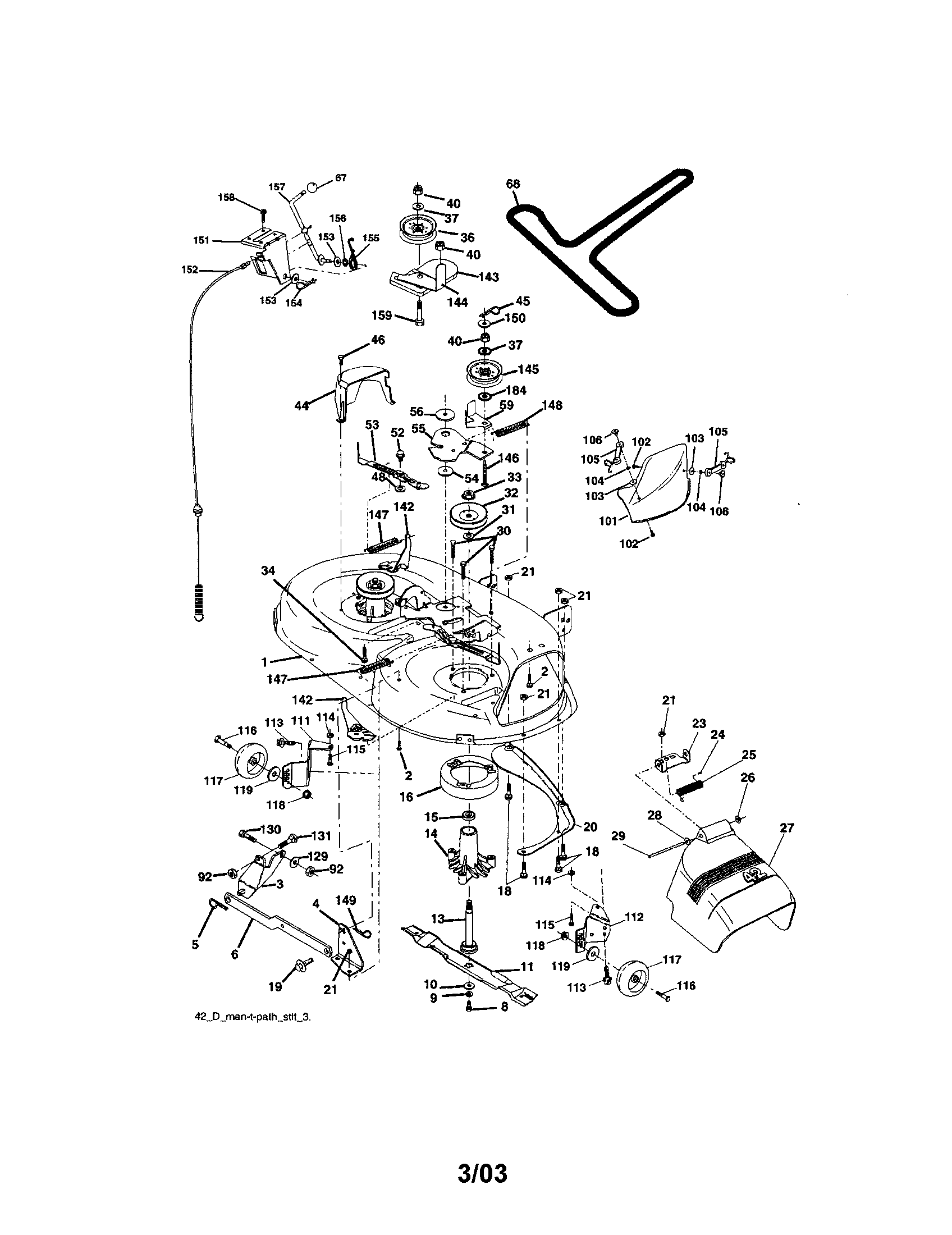 Craftsman 917272921 mower deck diagram