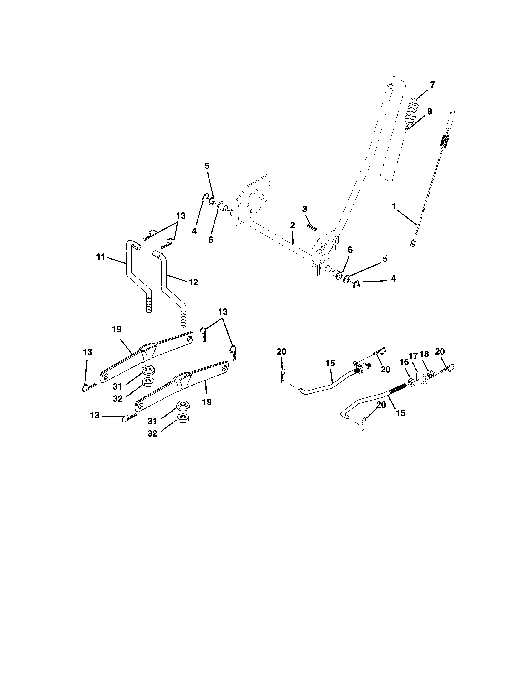 Craftsman 917272911 lift assembly diagram