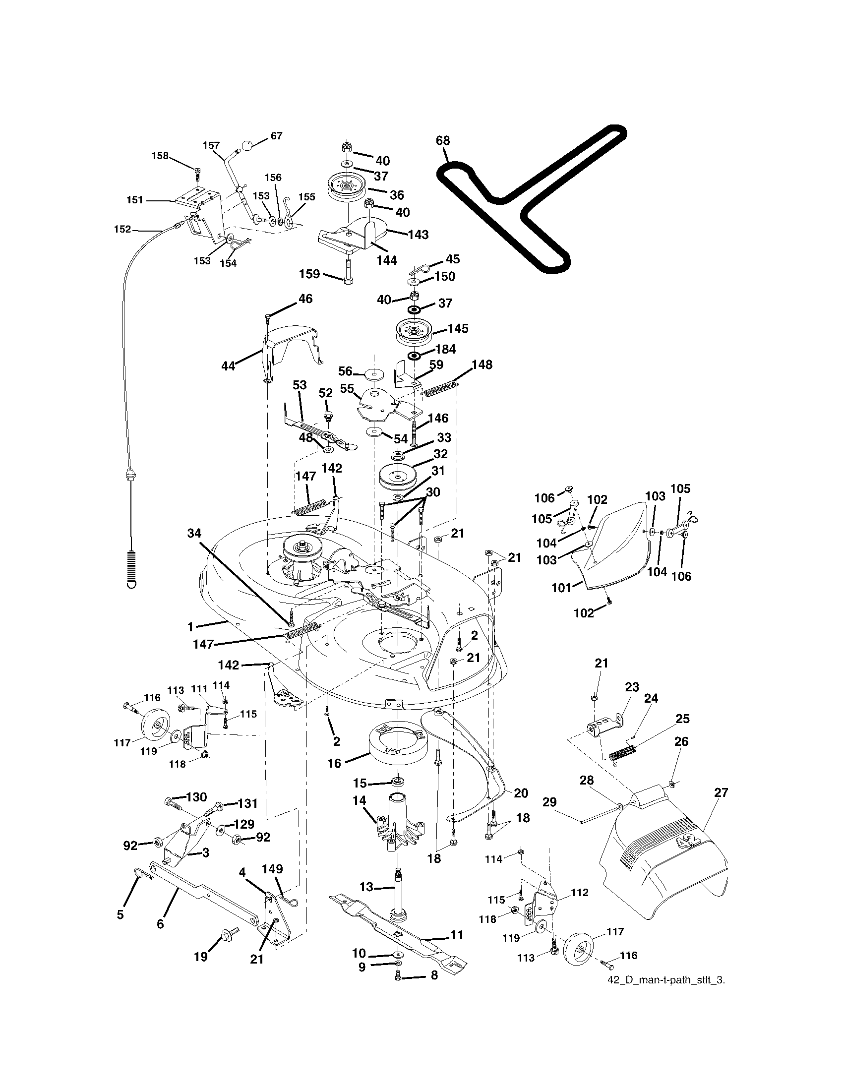 Craftsman 917272911 mower deck diagram